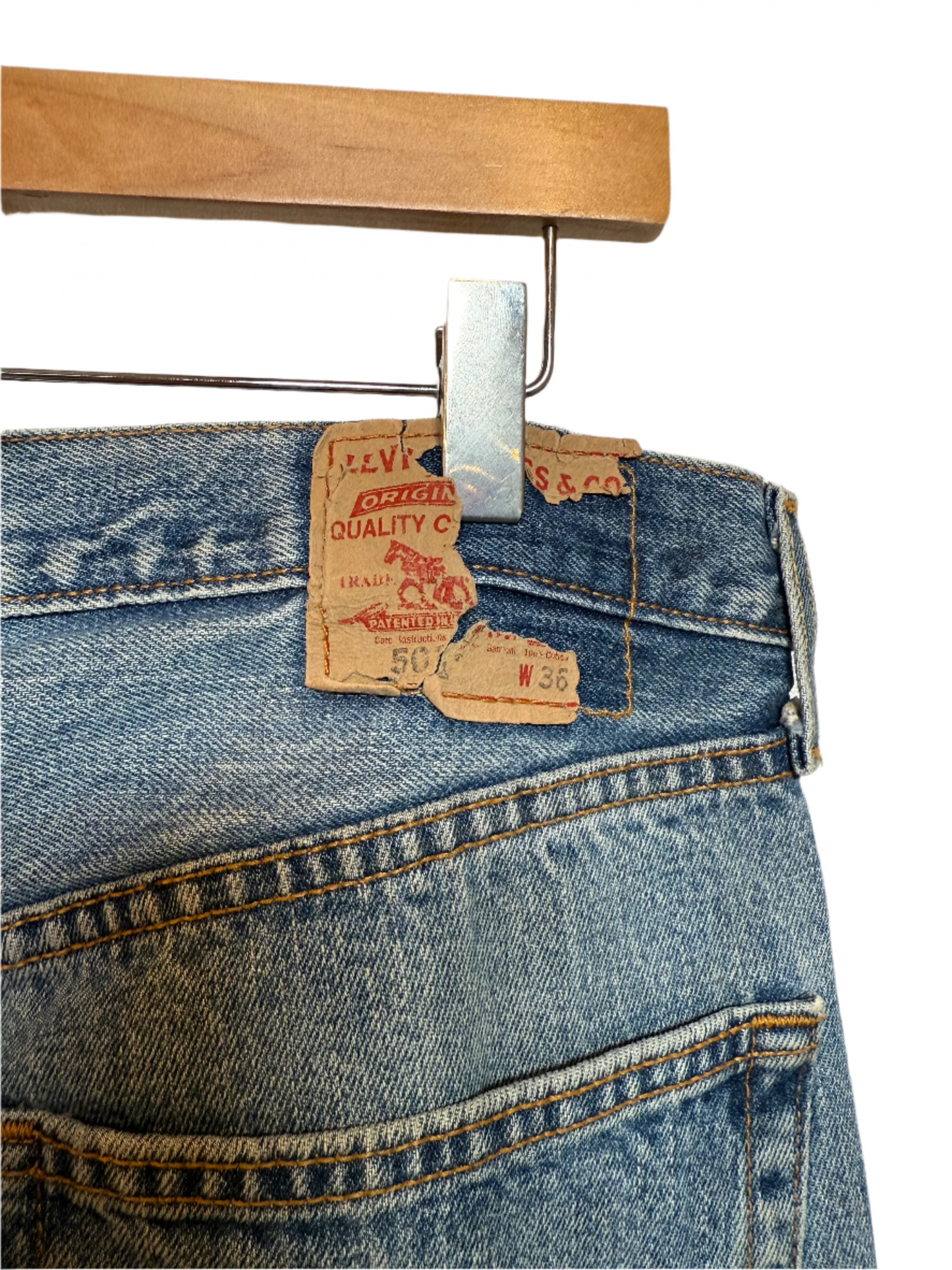 Levi 501 Blue Reworked Jeans (36x37)