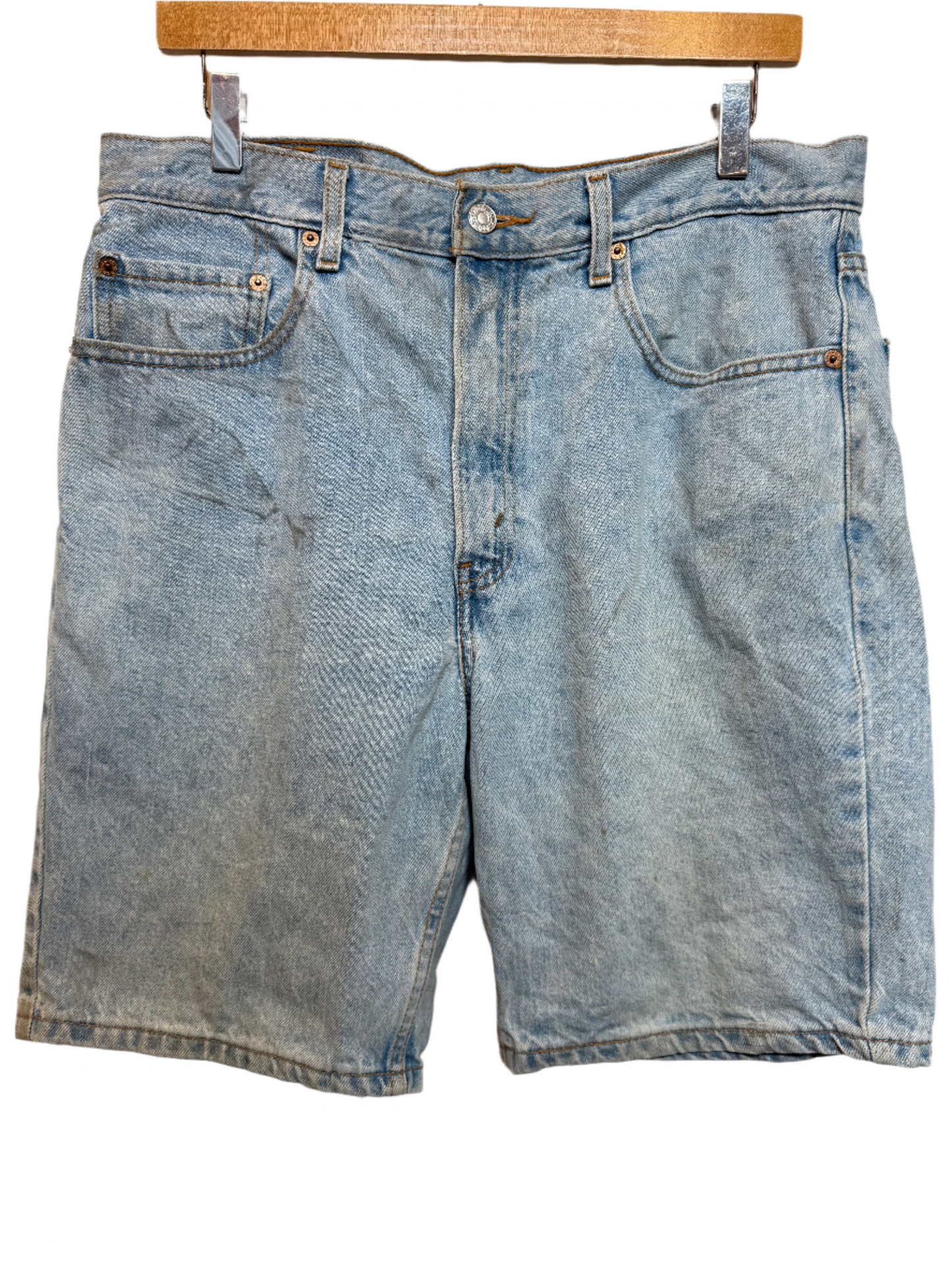 Levi 505 Light Blue Denim Jorts (W34)