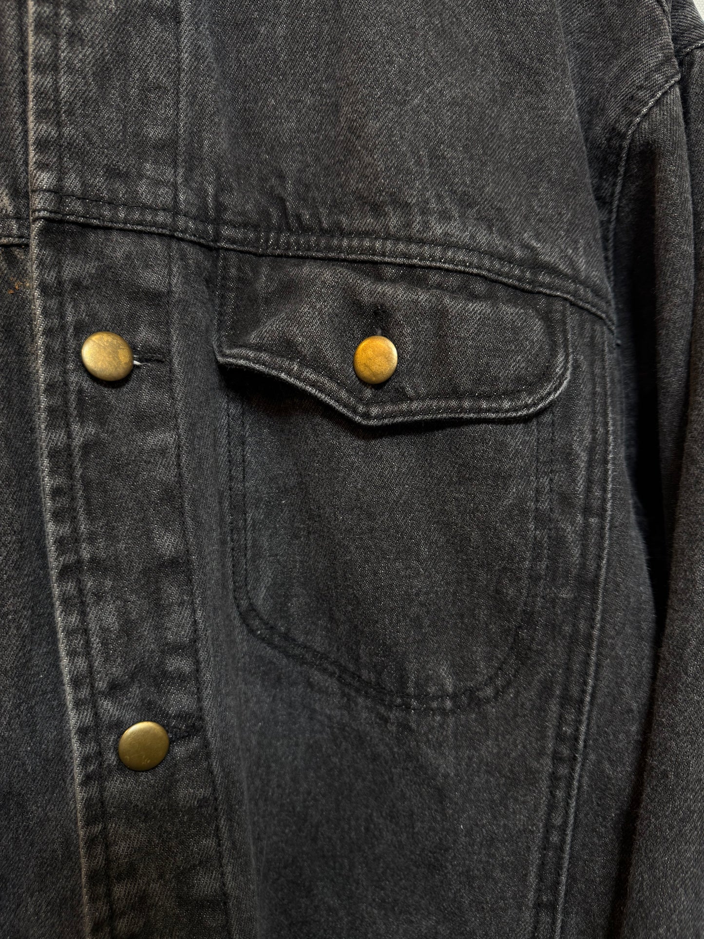 Sierra Pacific Black Long Denim Jacket (Size L)