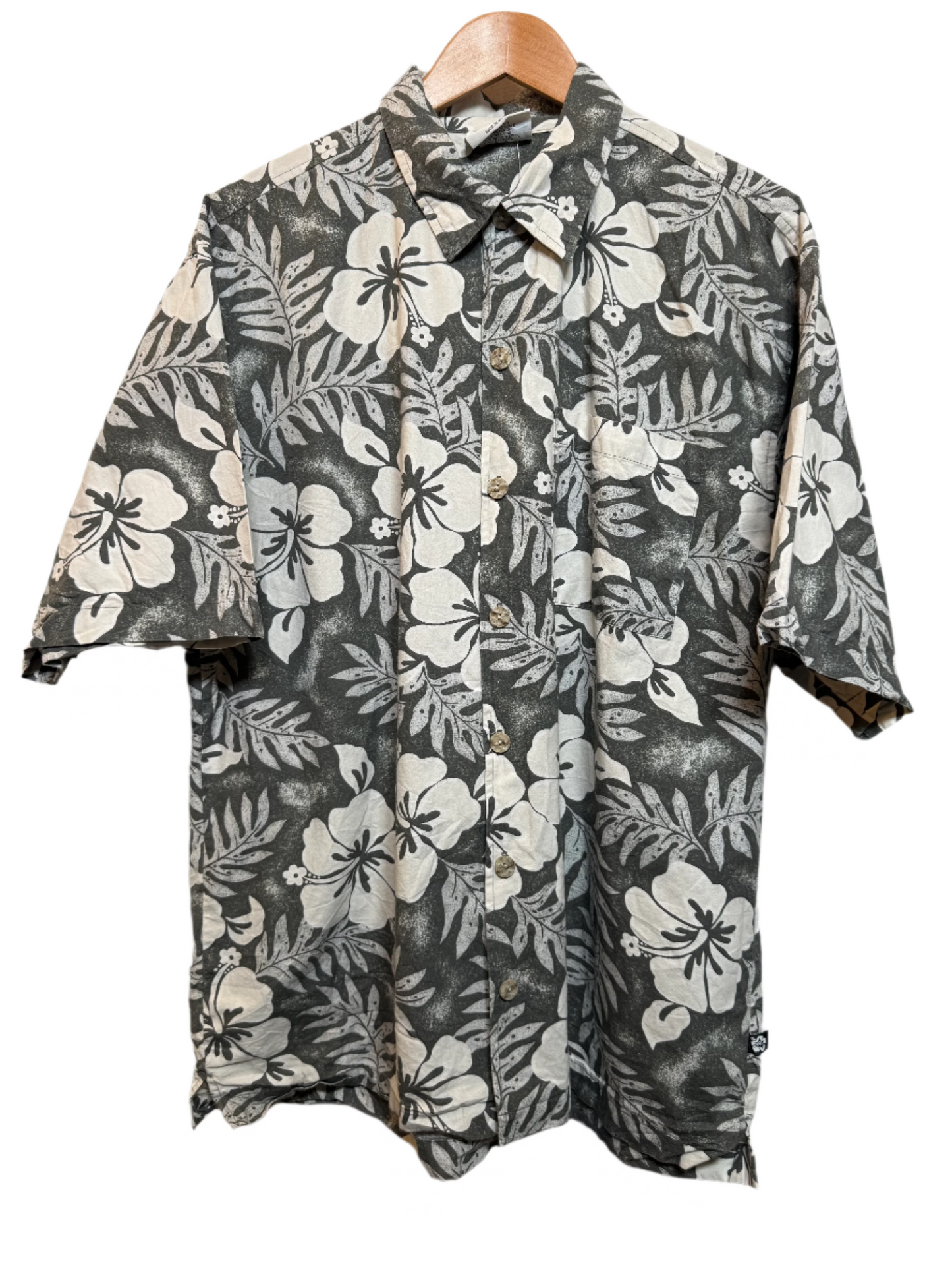 Sideout Mens Grey Floral Shirt (Size L)