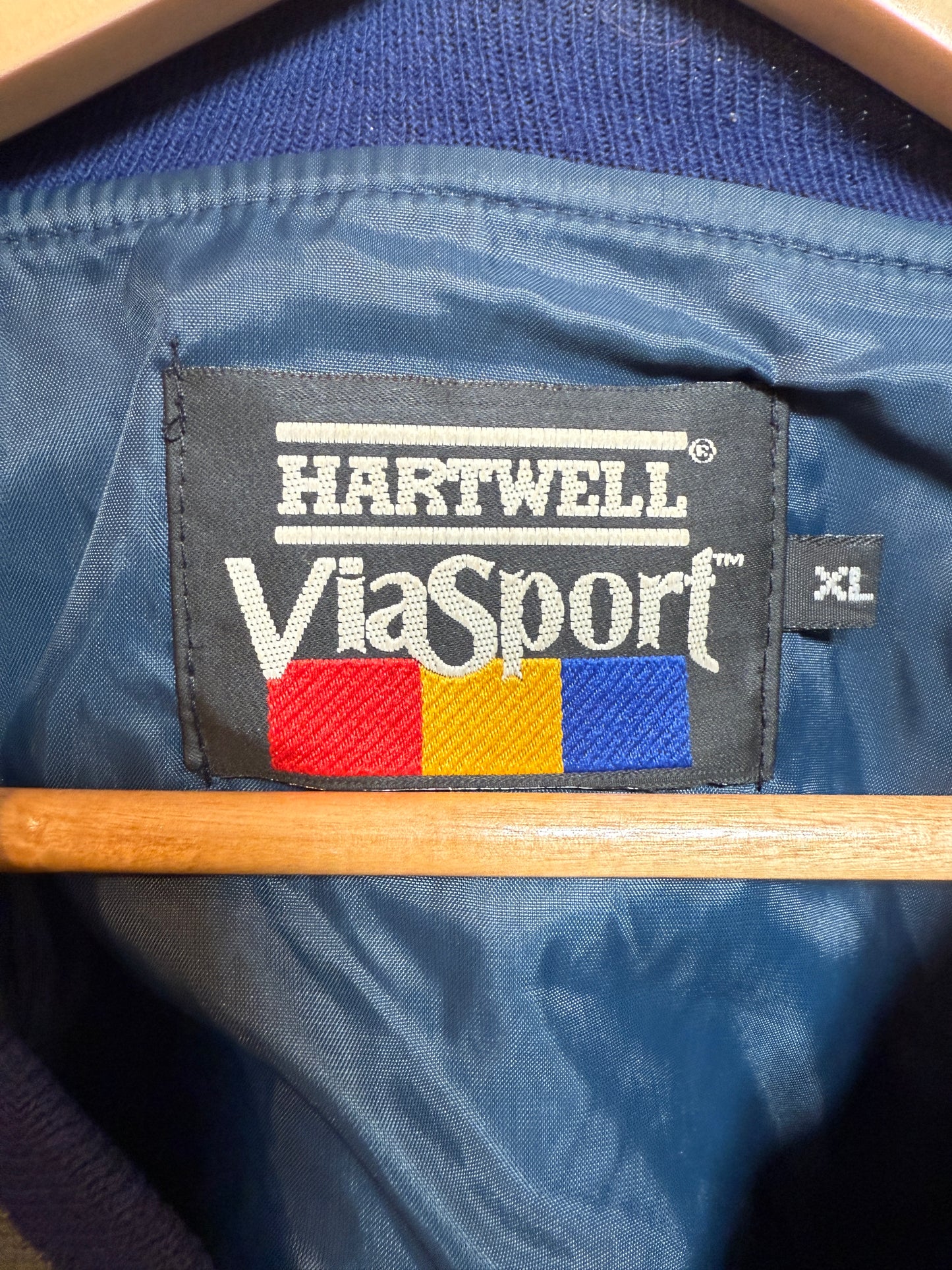 Hartwell Mens Blue Varsity Jacket (Size XL)