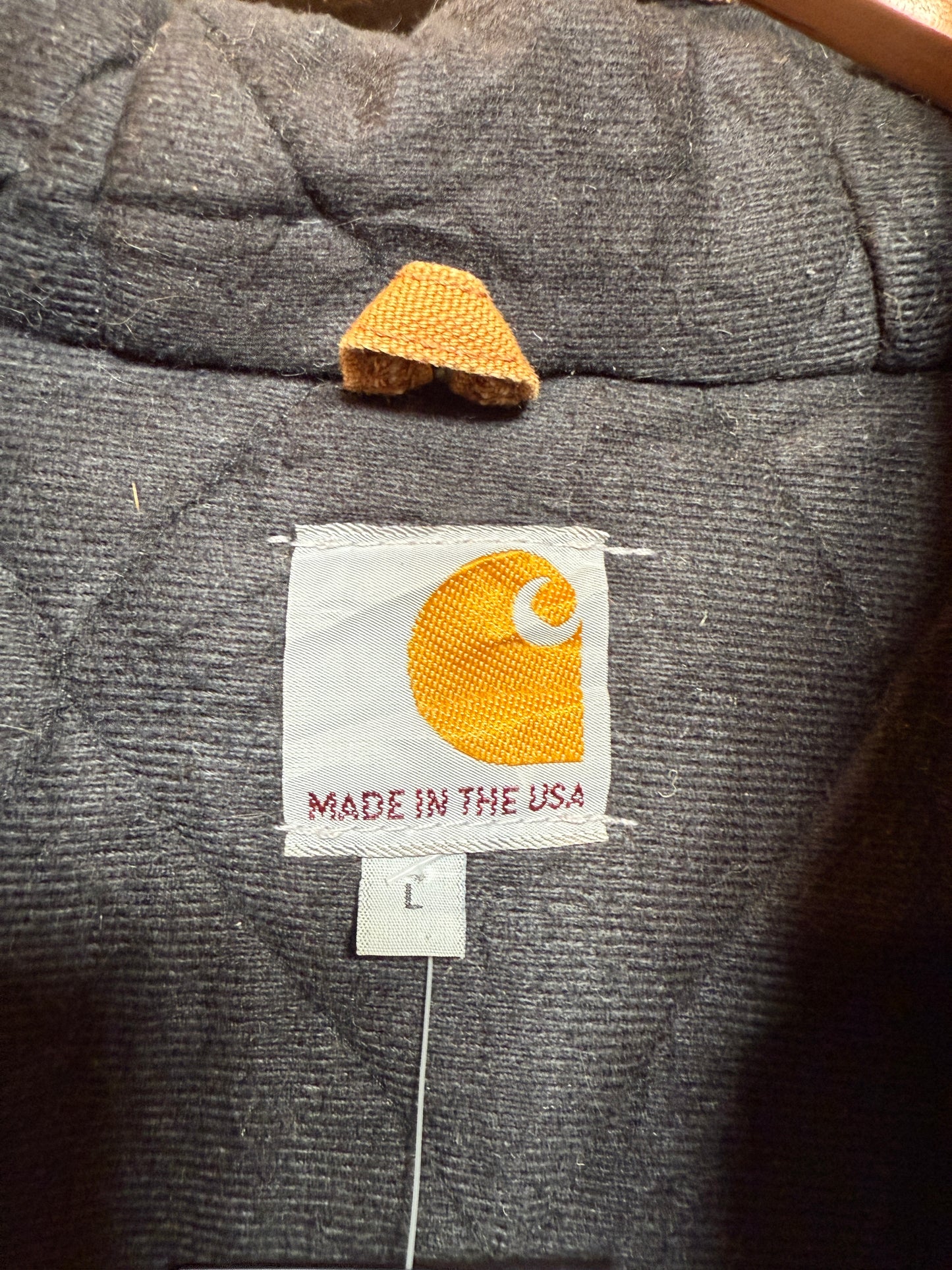 Carhartt Mens Beige Hooded Jacket (Size L)