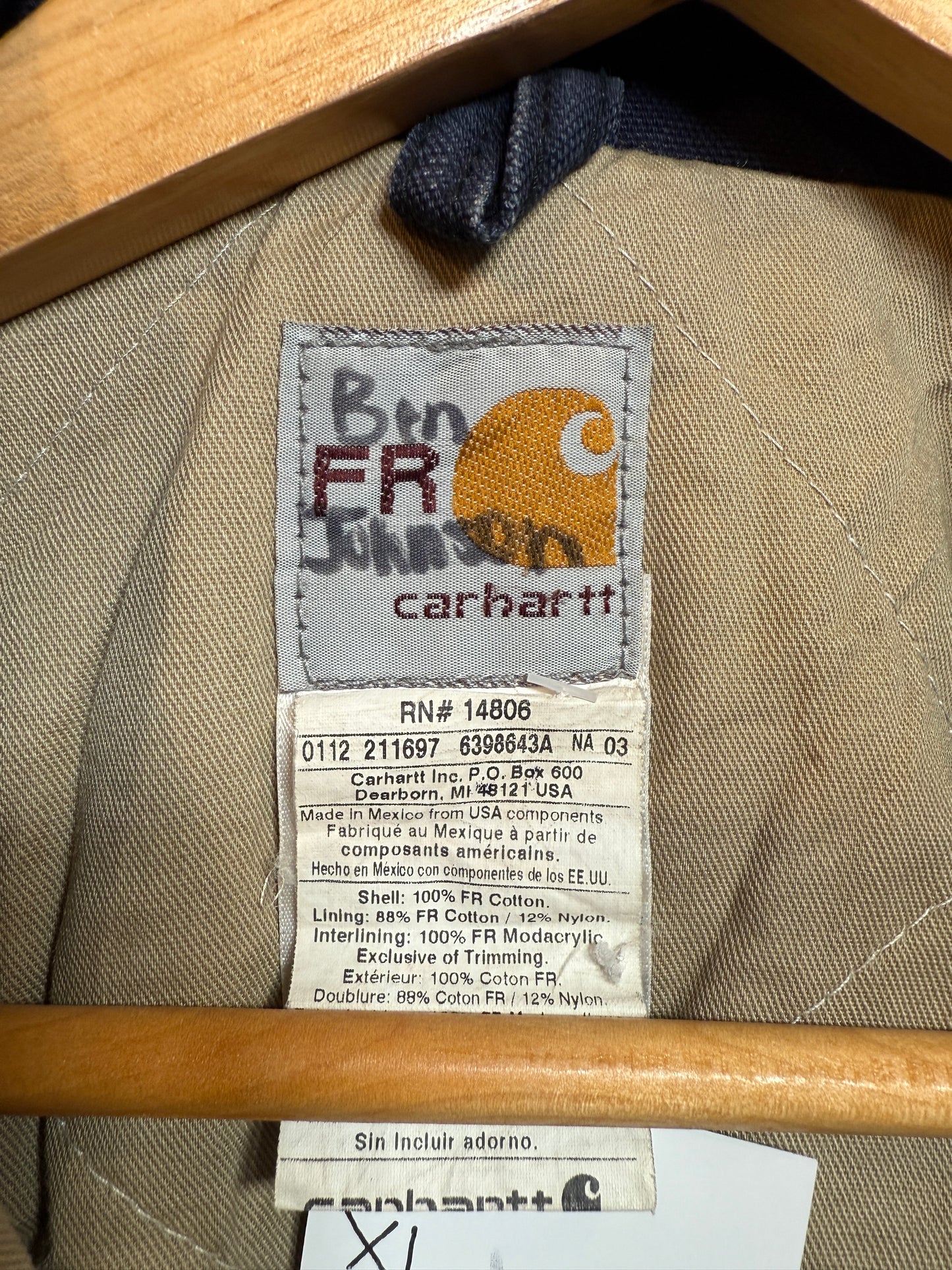 Carhartt Mens Navy Worker Jacket (Size XL)