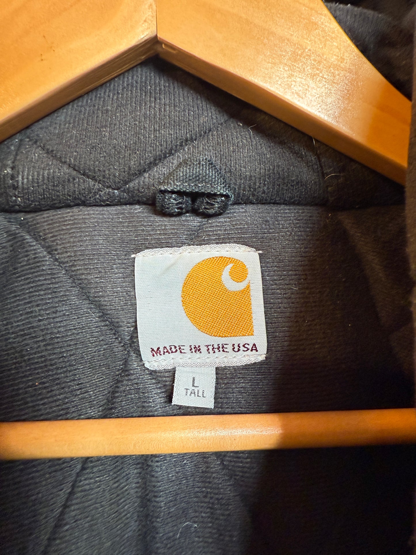 Carhartt Mens Black Hooded Jacket (Size XL)