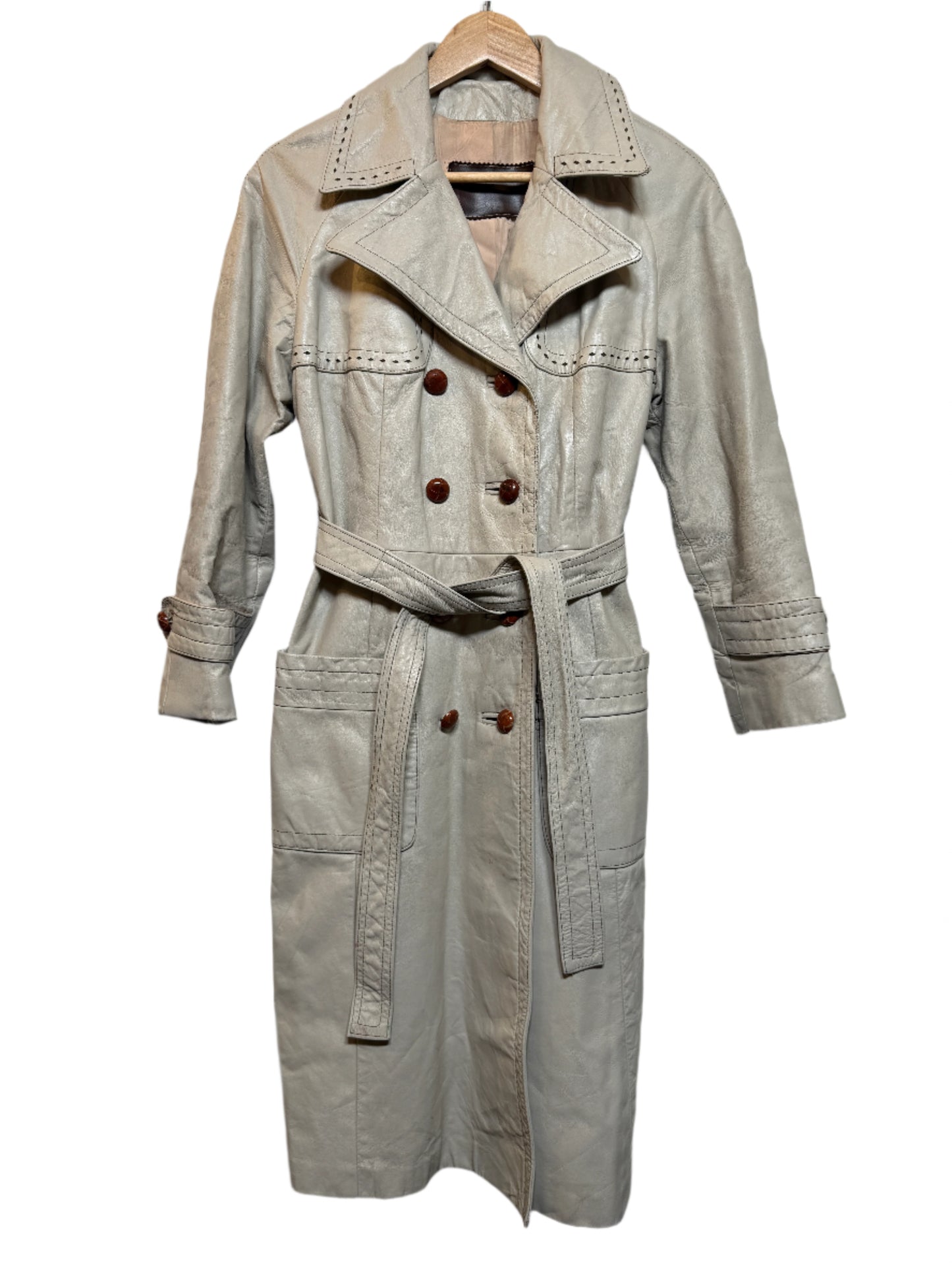 Leather Women's Trenchcoat (Size L)