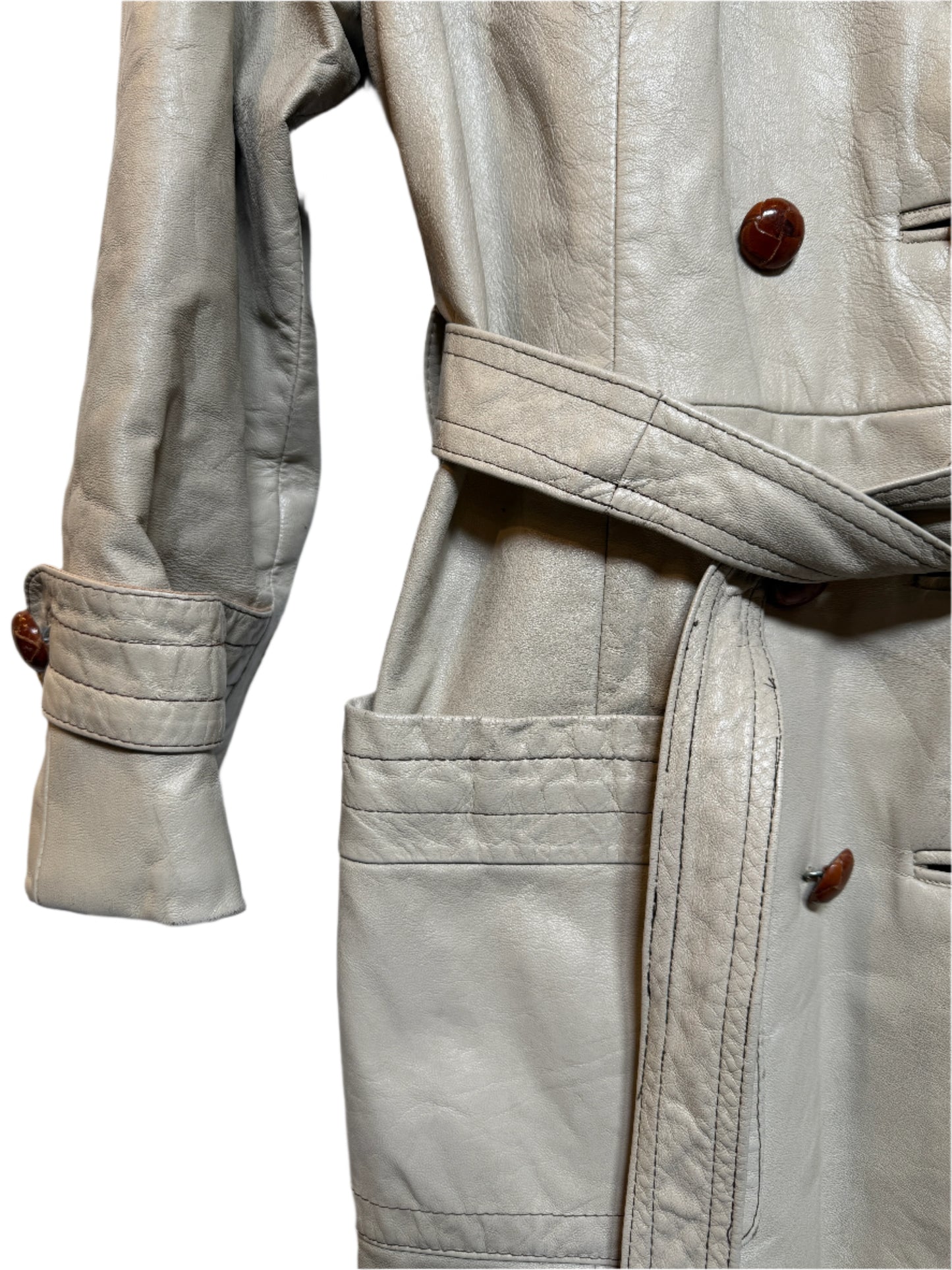 Leather Women's Trenchcoat (Size L)