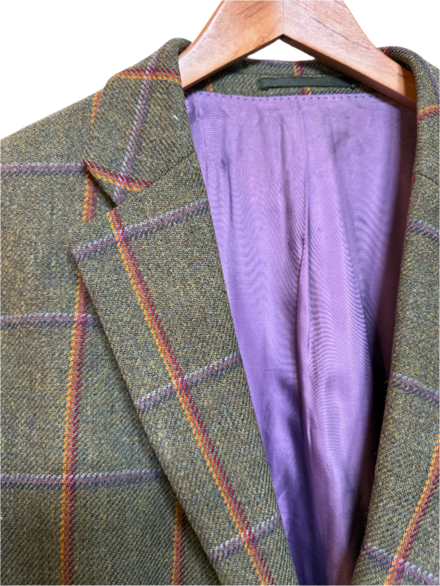 Peter Christian Mens Green Plaid Blazer (Size XXL)