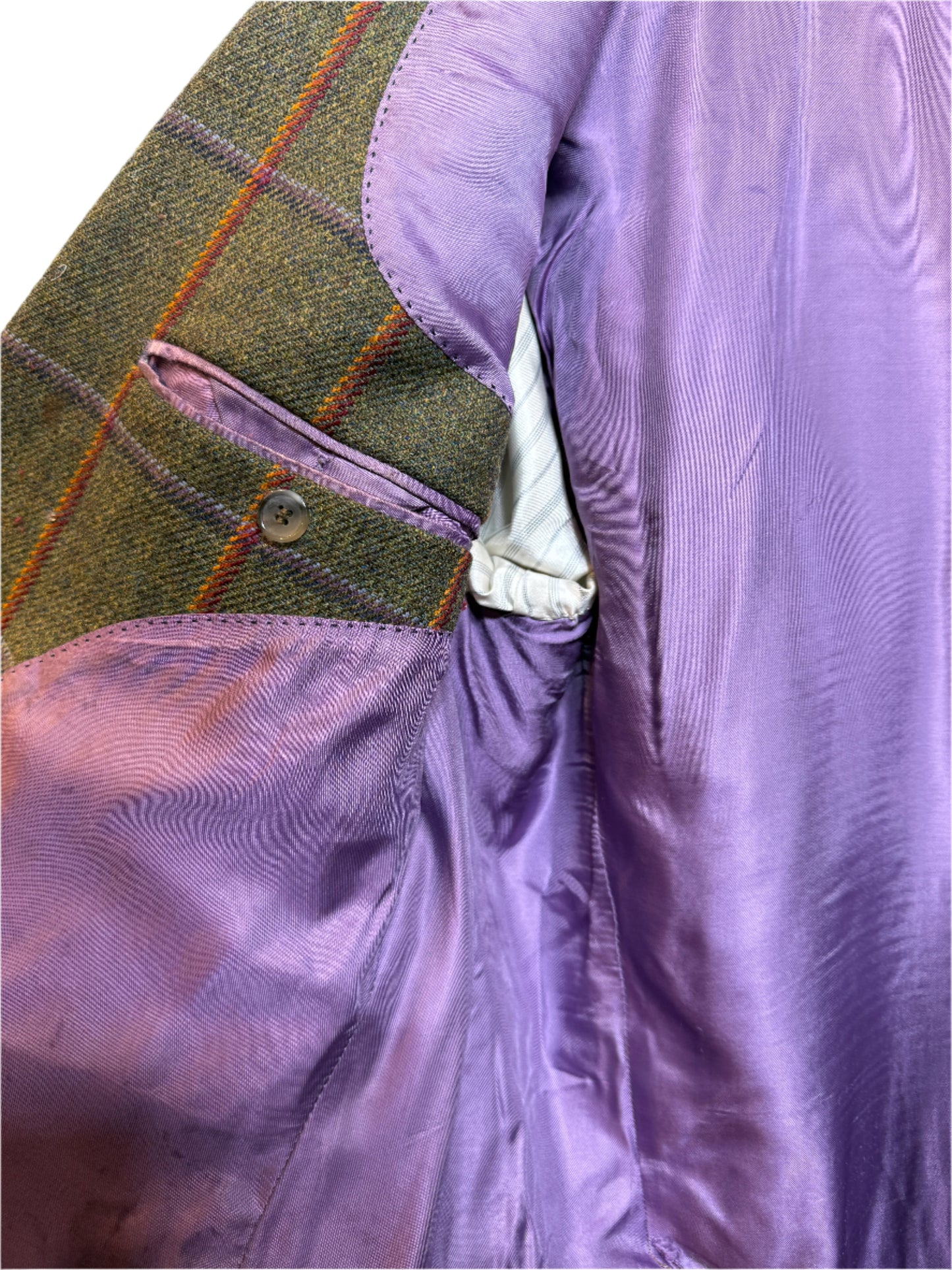 Peter Christian Mens Green Plaid Blazer (Size XXL)