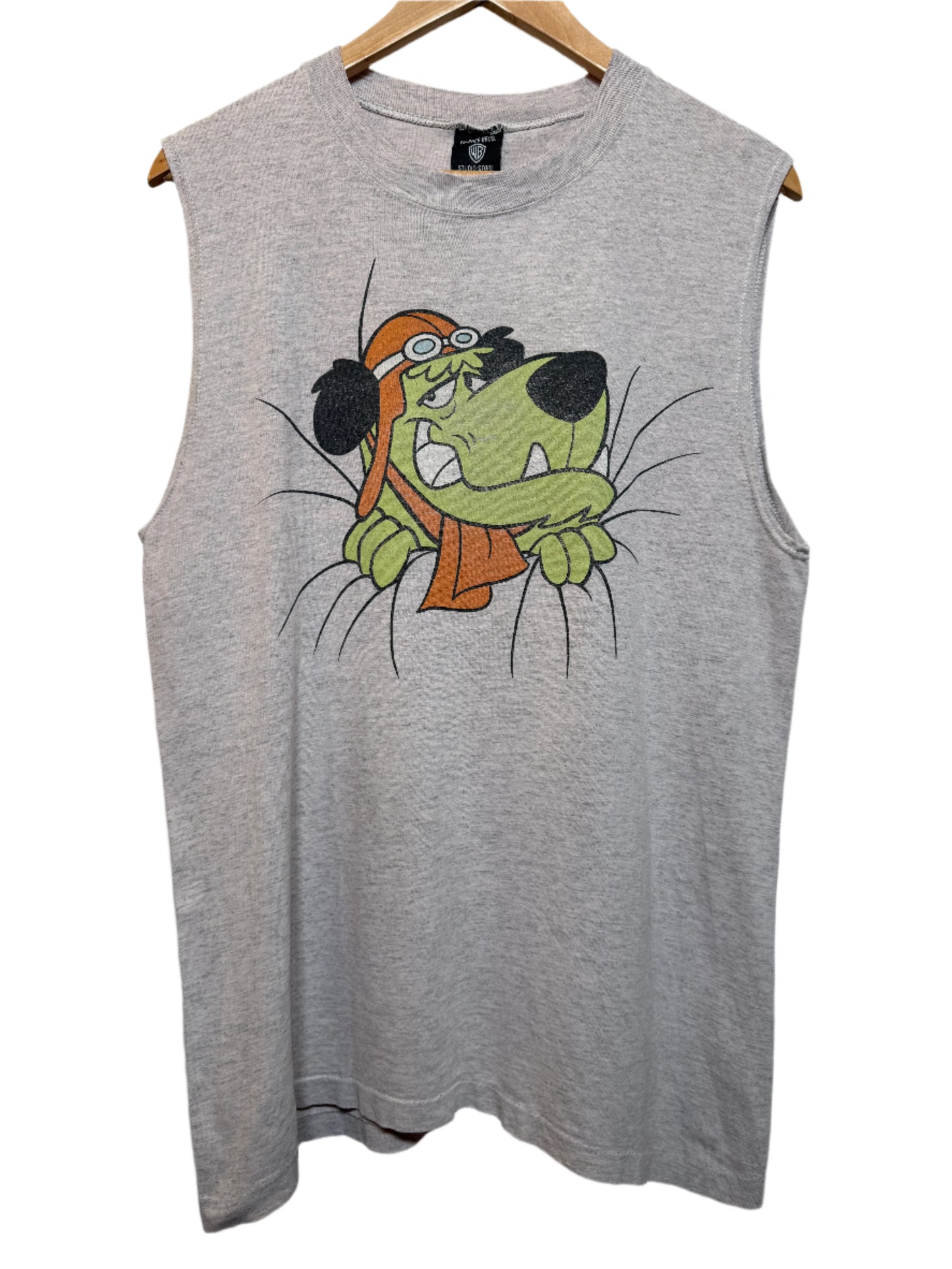 Hanna Barbera Muttley Dog Mens Grey Sleeveless Shirt (Size M)