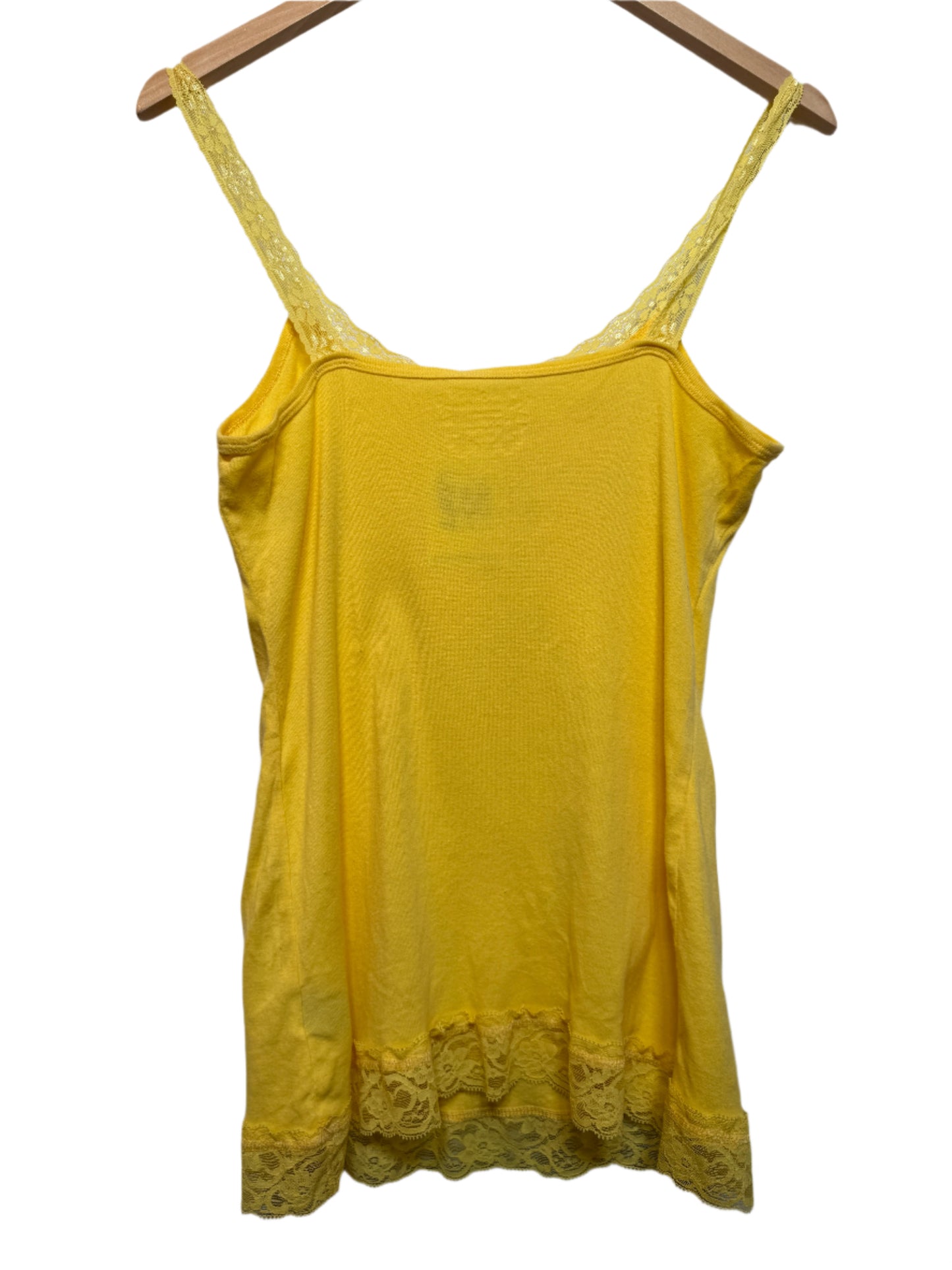 Eyeshadow Women's Yellow Lace Top (Size XL)