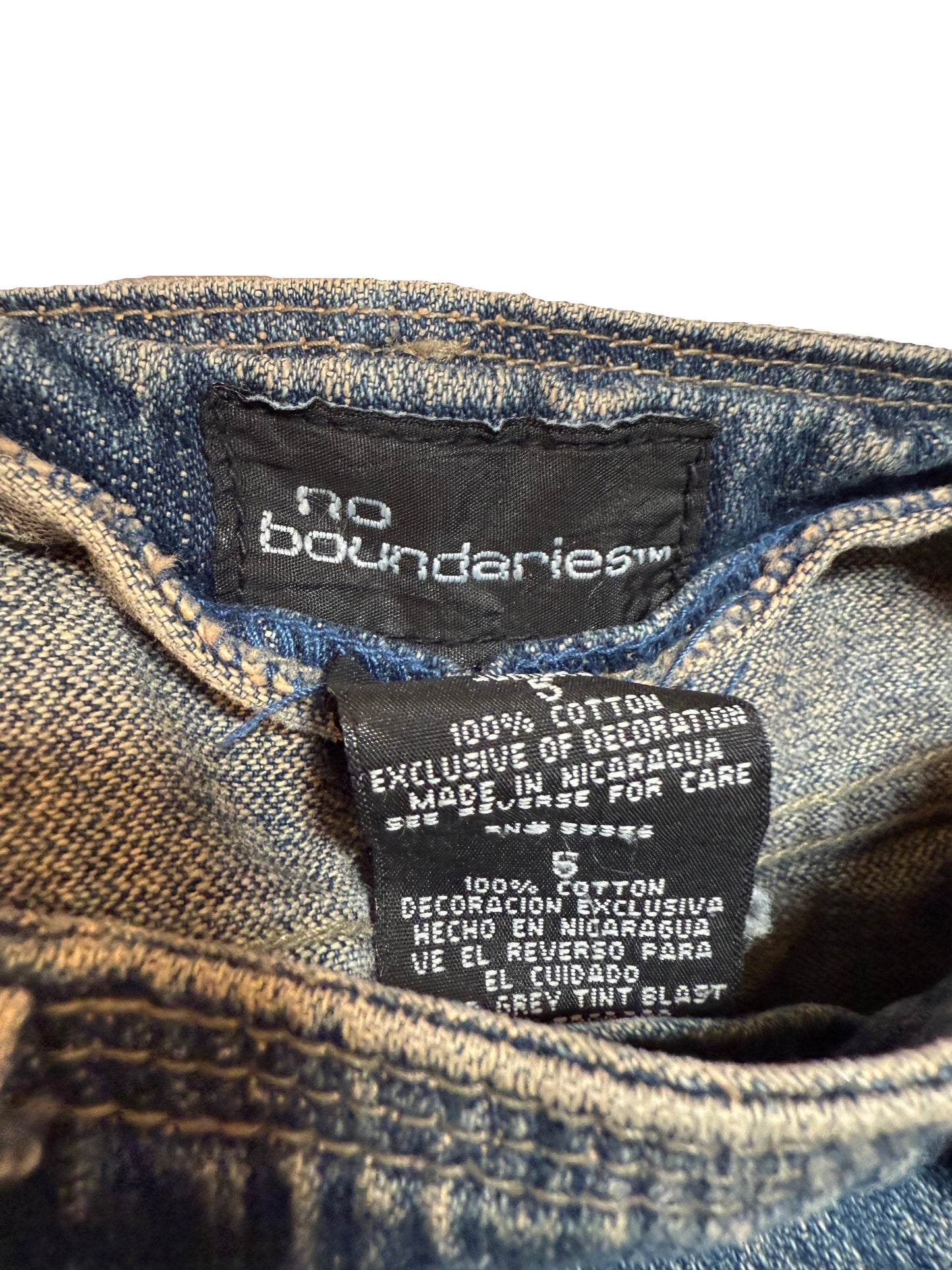 No Boundaries Blue Denim Skirt (Size L)