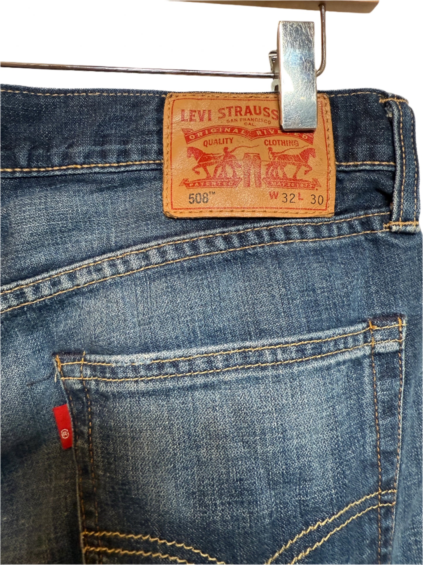 Levi 508 Dark Blue Denim Shorts (Size L)