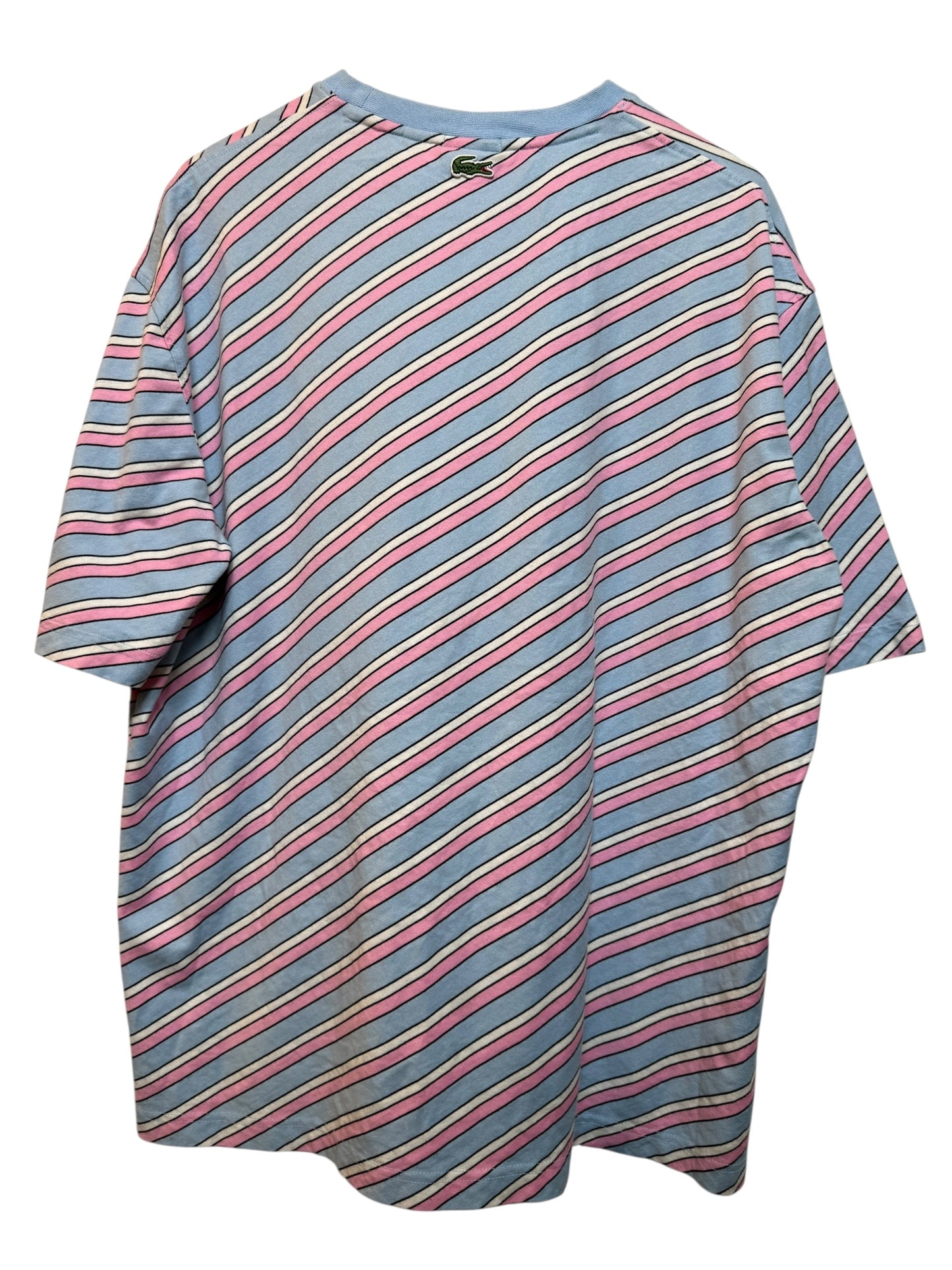 Lacoste Live Blue Striped T Shirt (Size XL)