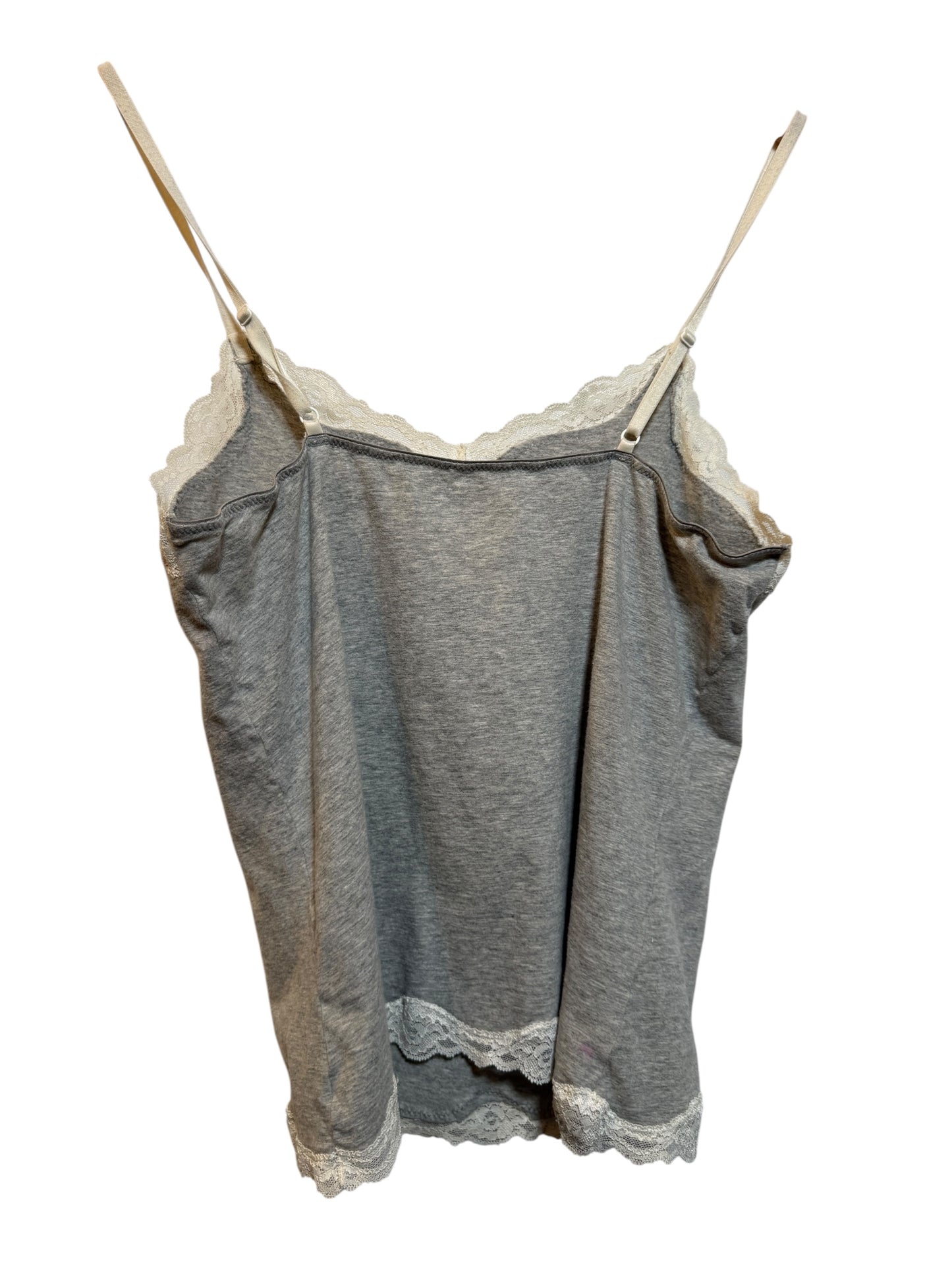 Gilligan & O'Malley Grey Lace Top (Size L)