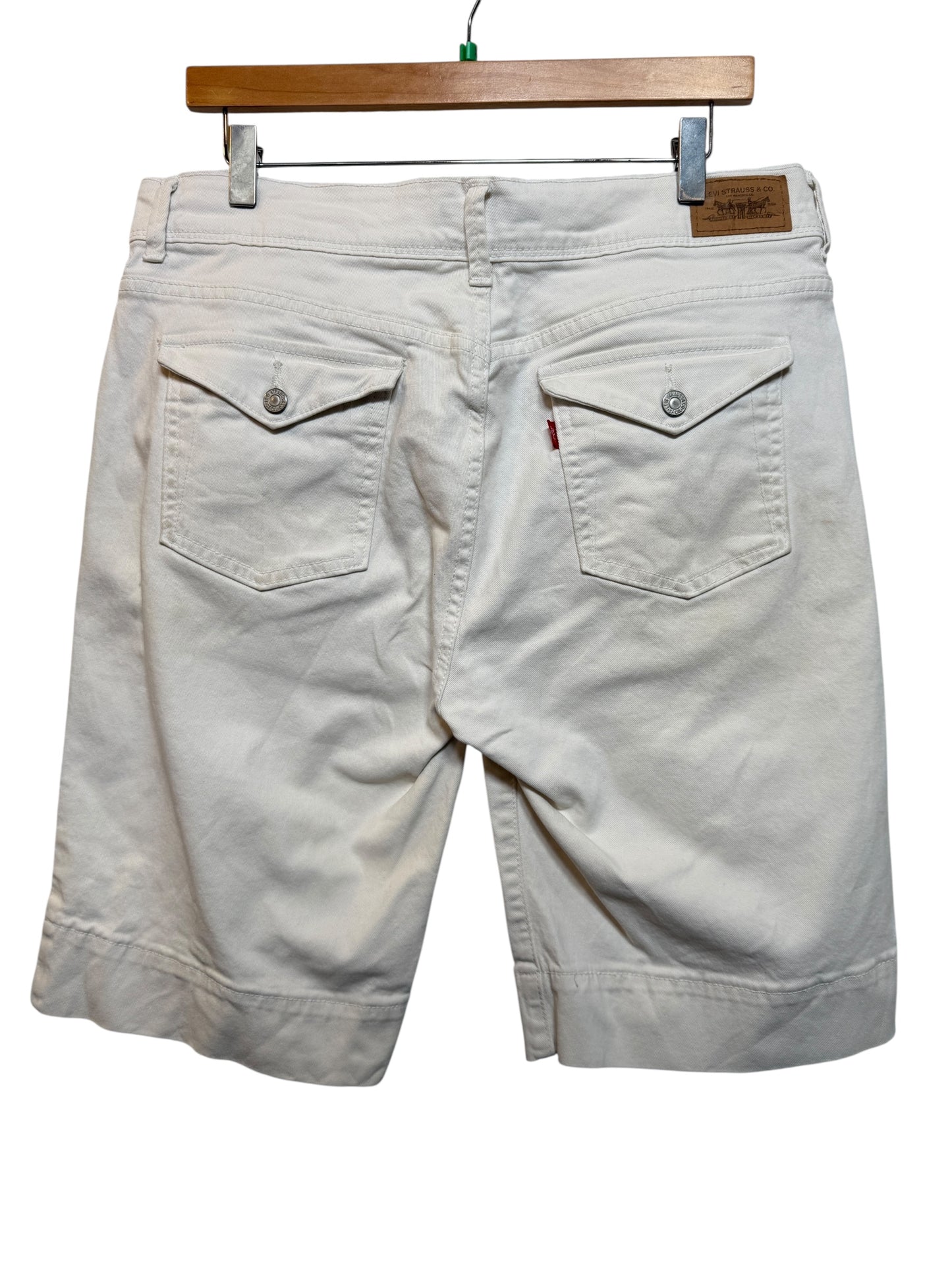 Levi 515 White Denim Shorts (Size XL)
