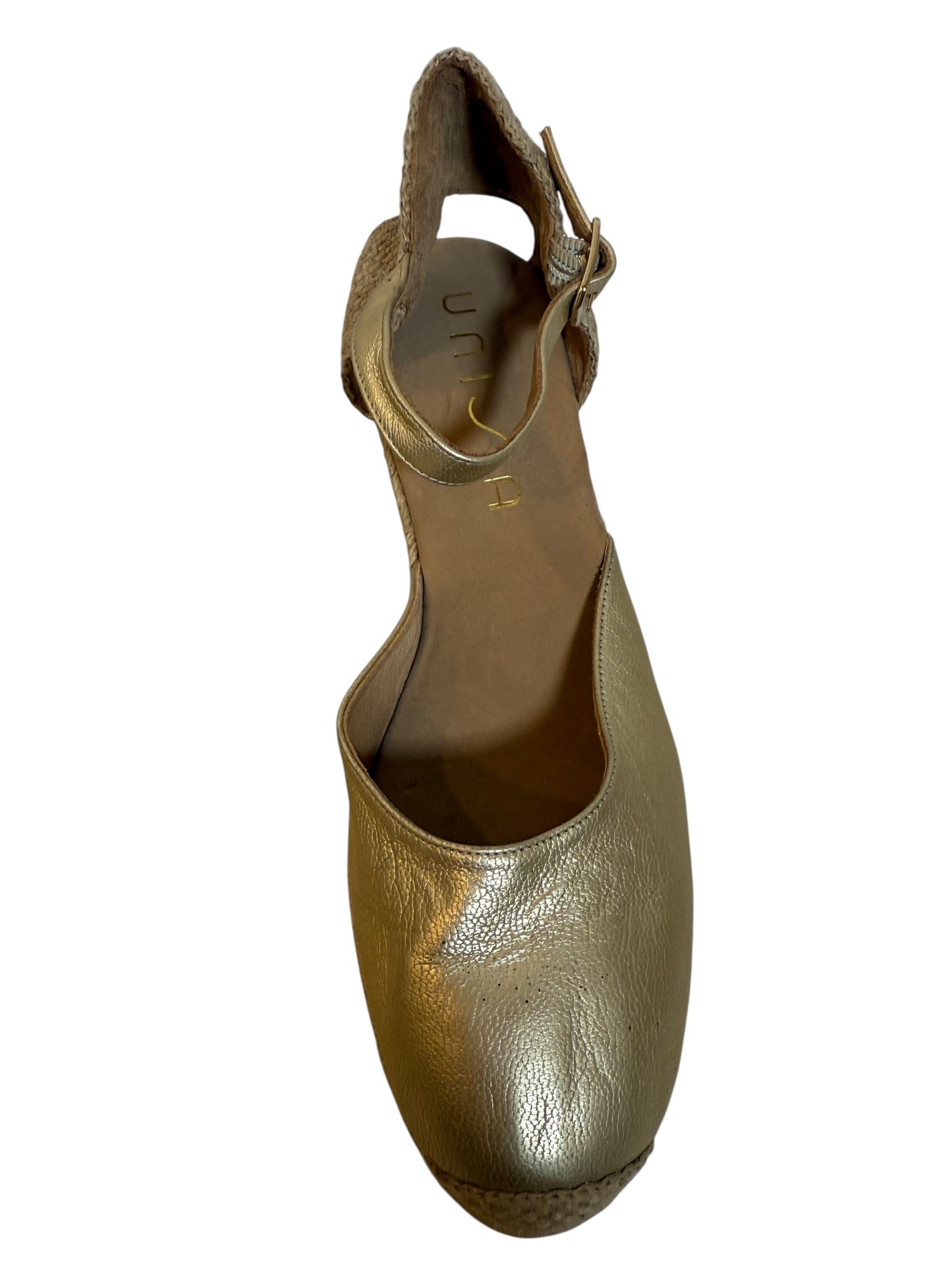 Unisa Gold Metallic Wedge Sandals (Size 8) EU 41