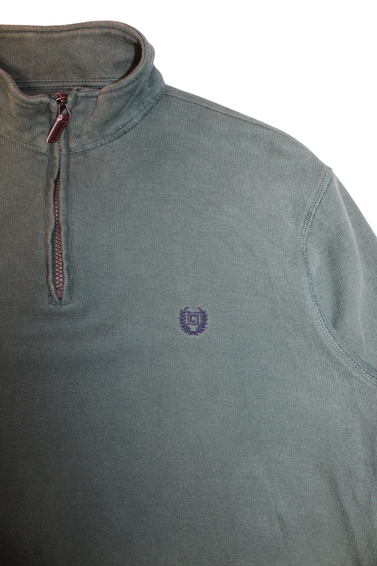 Chaps Ralph Lauren Mens Green Quarter Zip (Size M)