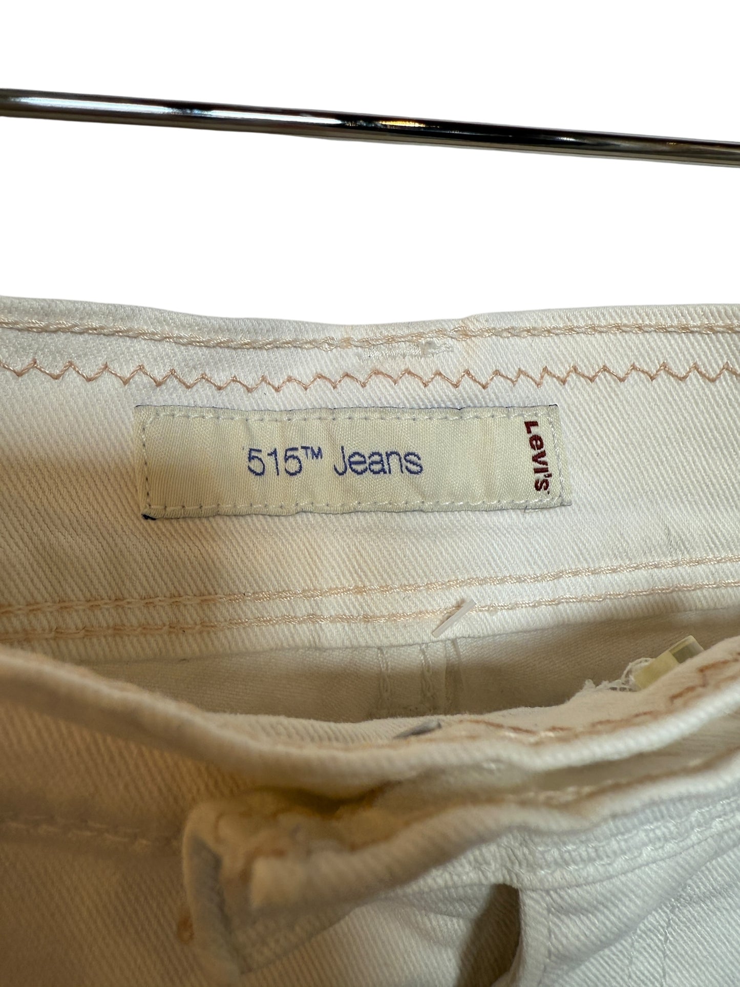 Levi 515 White Denim Shorts (Size XL)