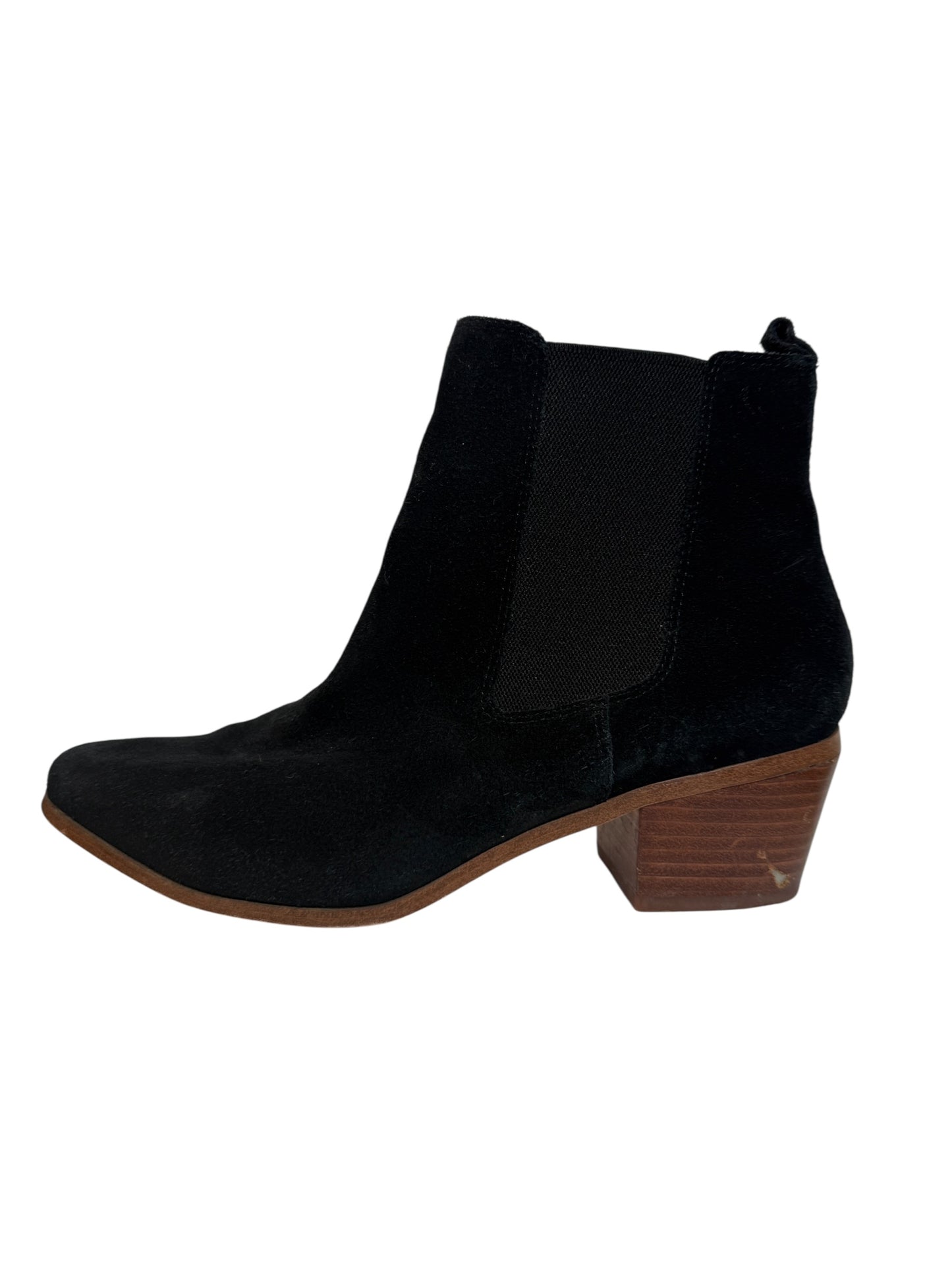 Women's Black Suede Chelsea Boots (Size 6)