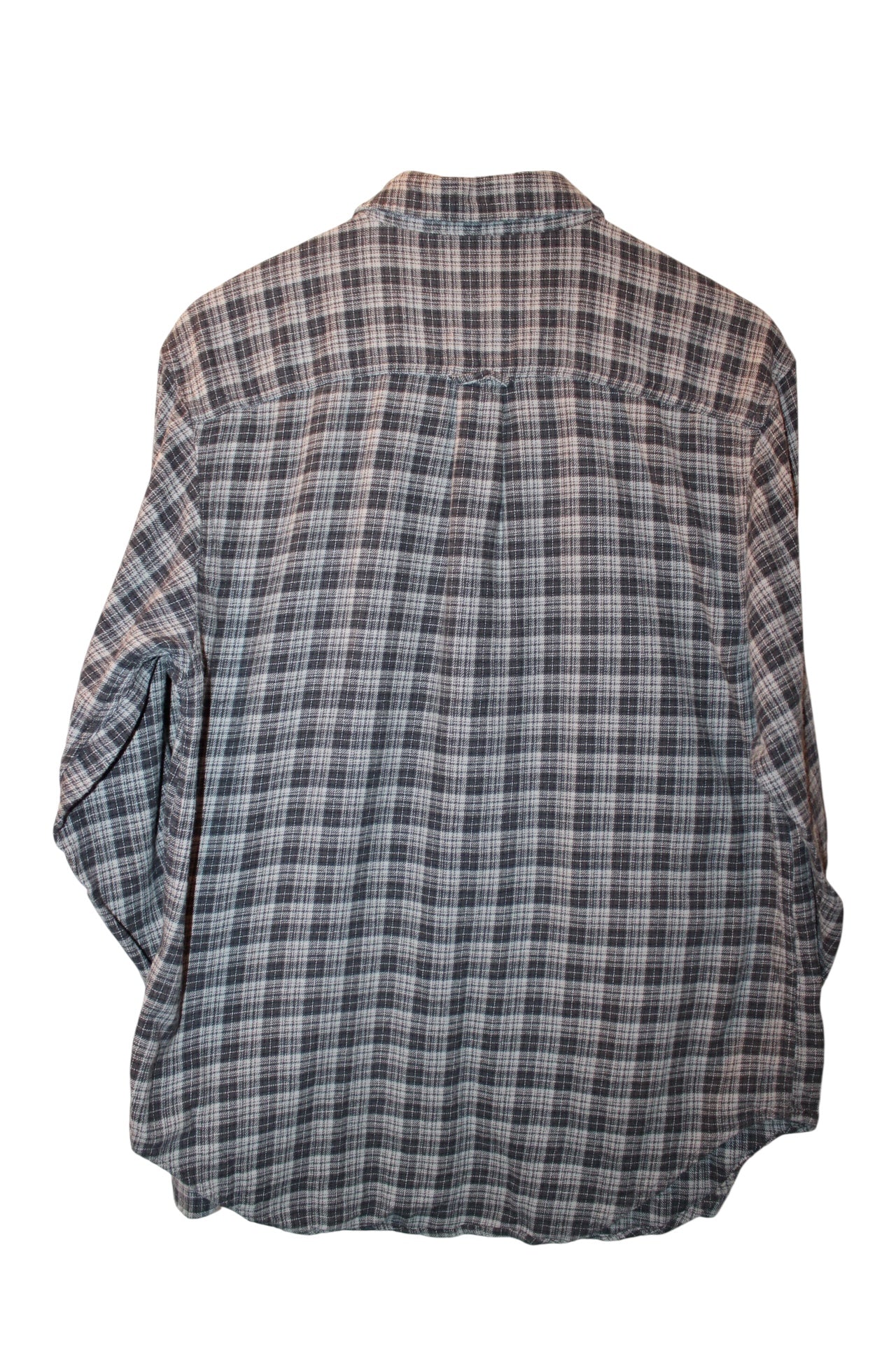 Wolverine Mens Grey Plaid Flannel Shirt (Size M)