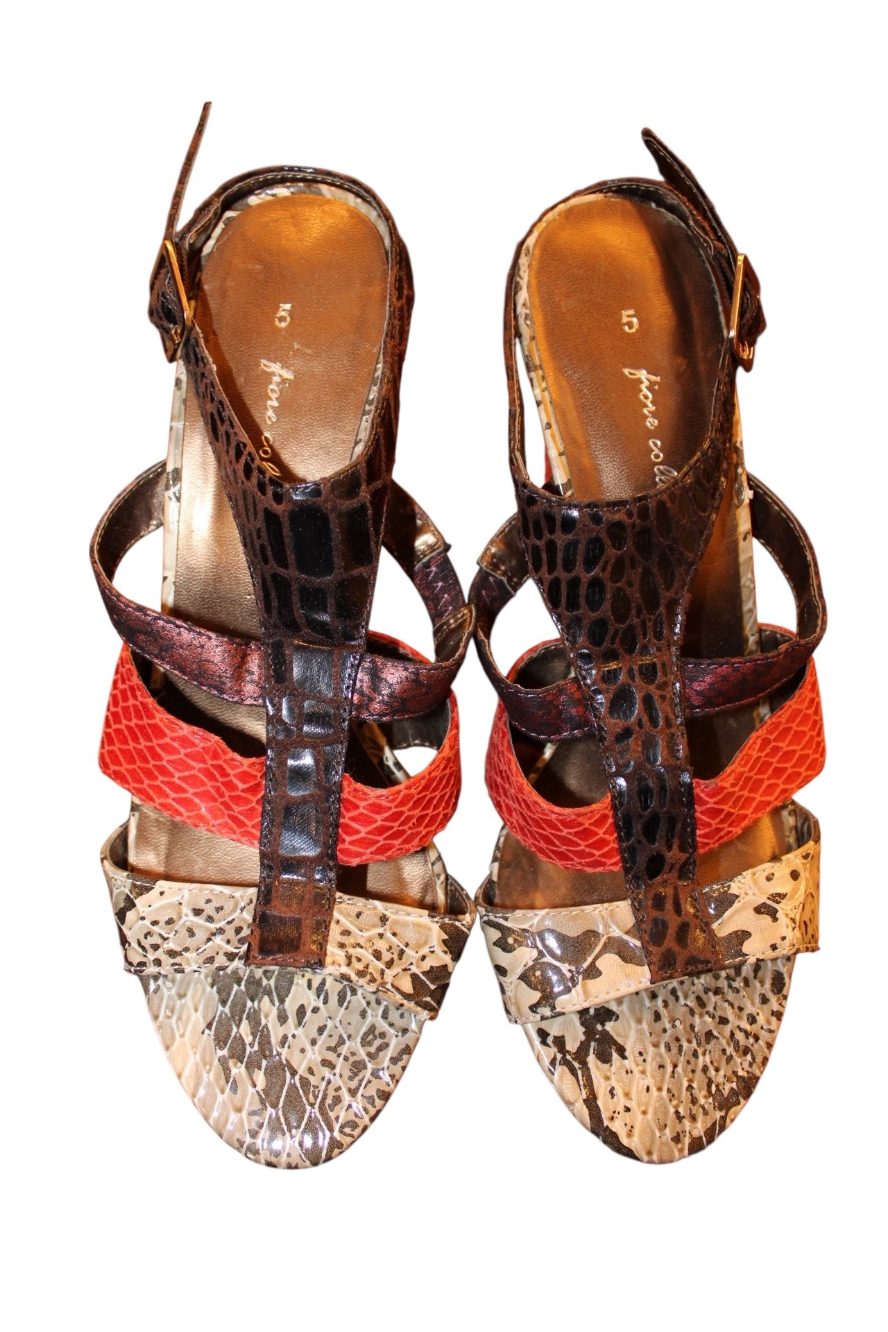 Fiore Collection Snakeskin Patterned Heels (UK Size 5)