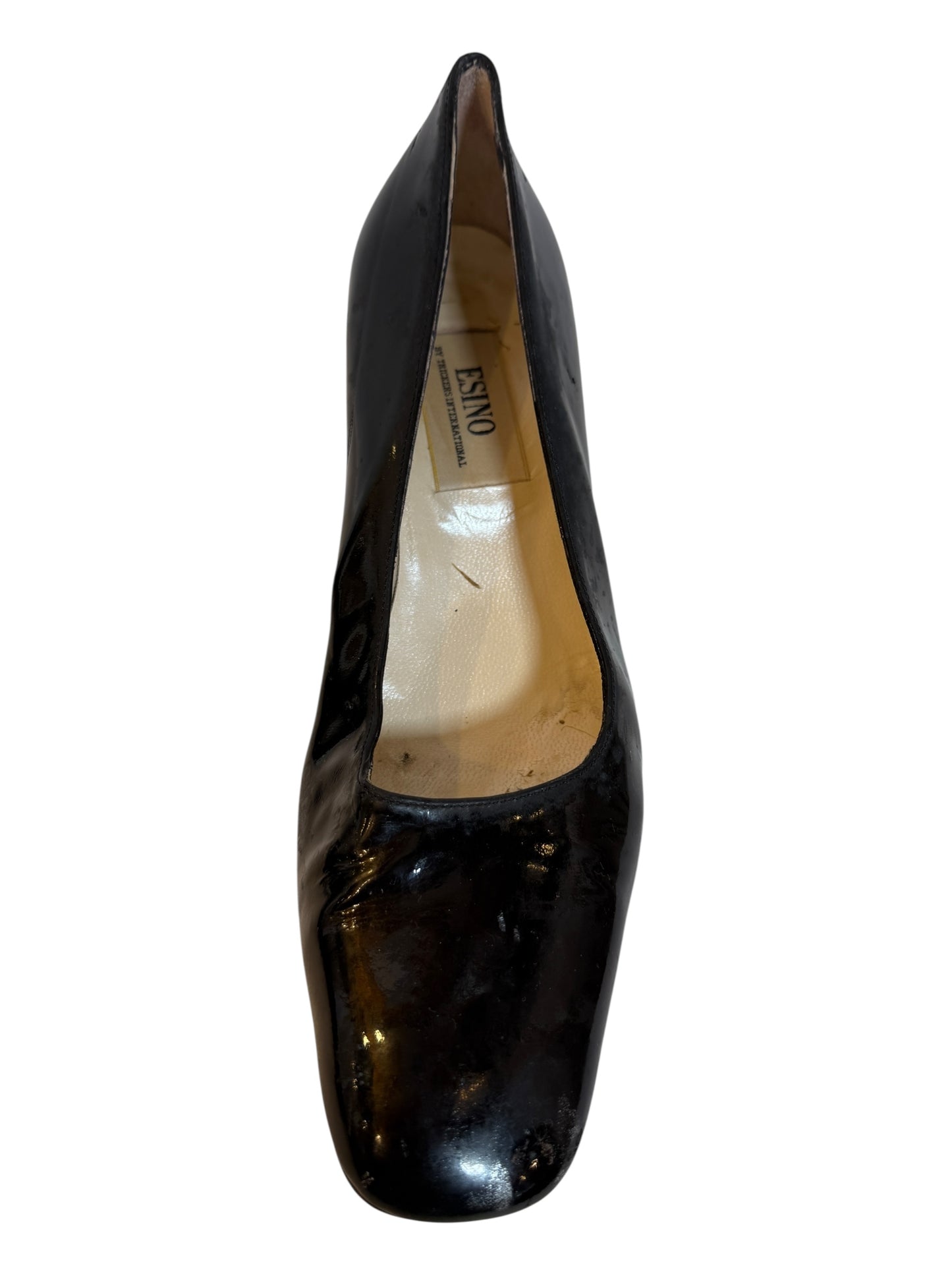 Esino Women's Black Patent Leather Heels (Size 4