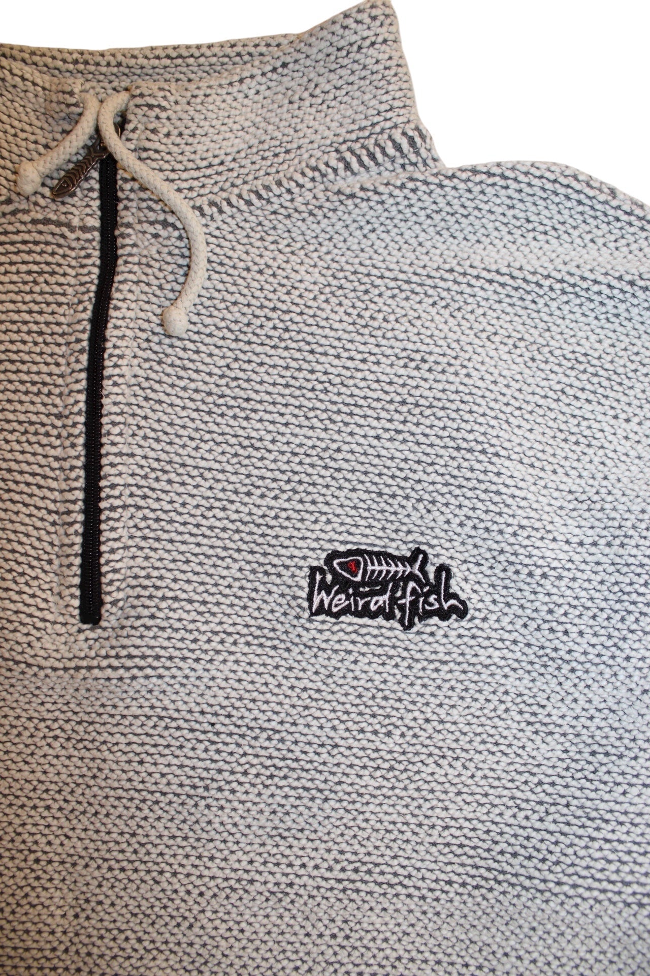 Weird Fish Mens Knitted Quarter Zip (Size XL)