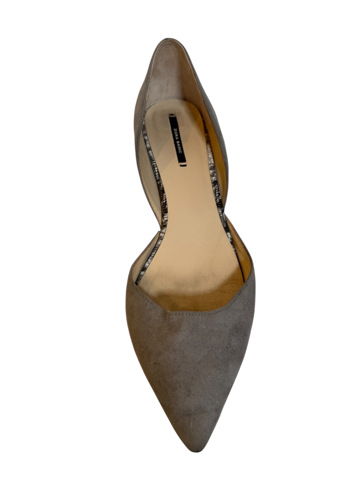 Grey Suede Kitten Heels (Size 7)