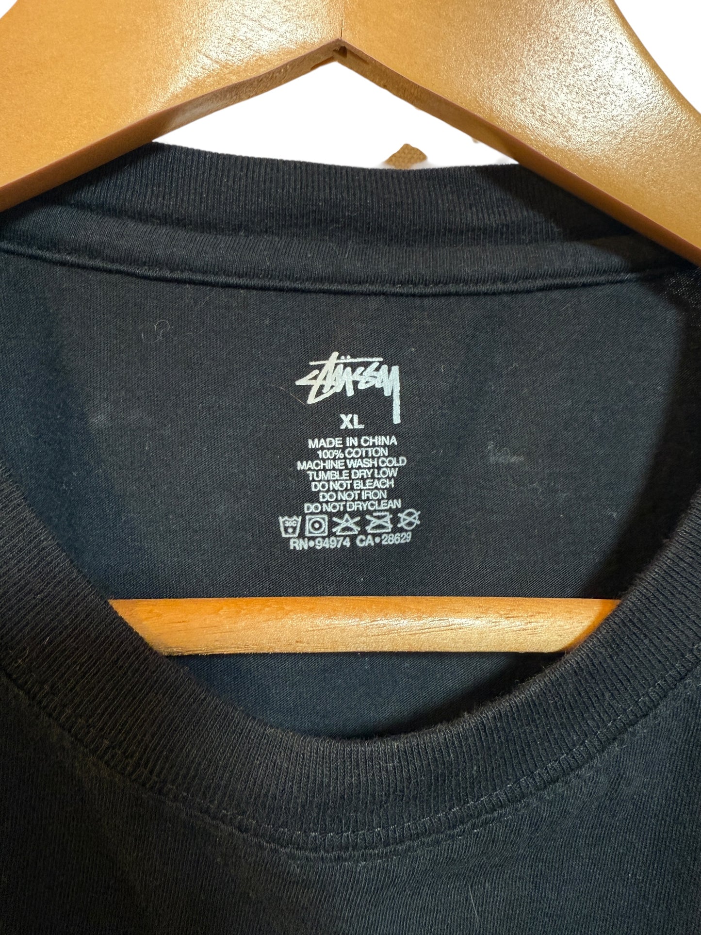 Stussy Mens Black T Shirt (Size XL)