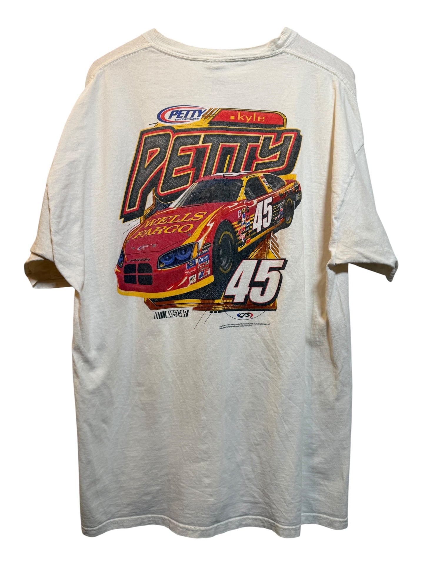 Kyle Petty Mens White T Shirt (Size XXL)