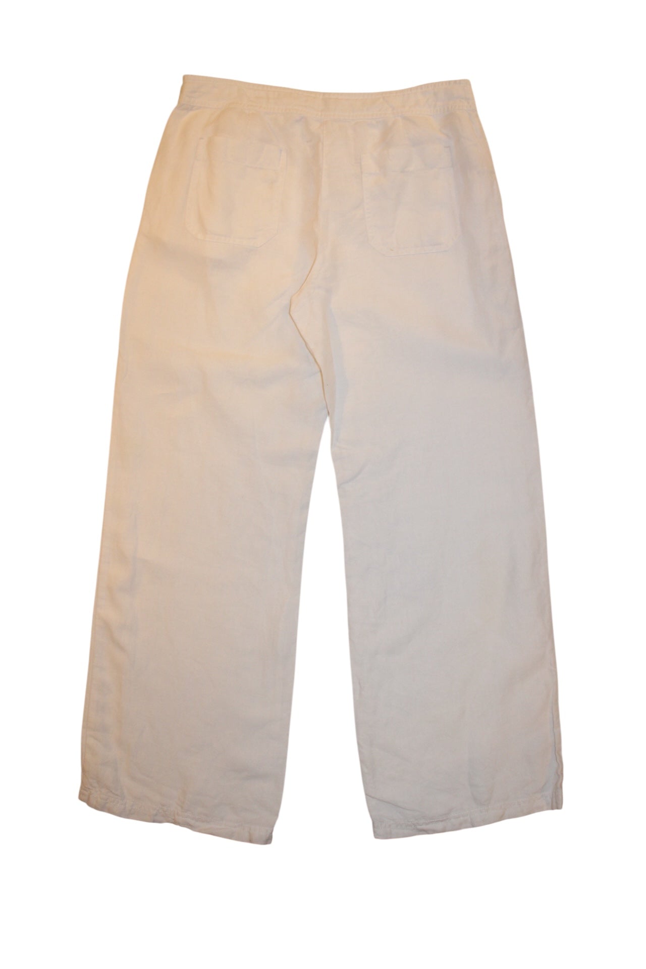 Laura Ashley White Linen Trousers (34x31)