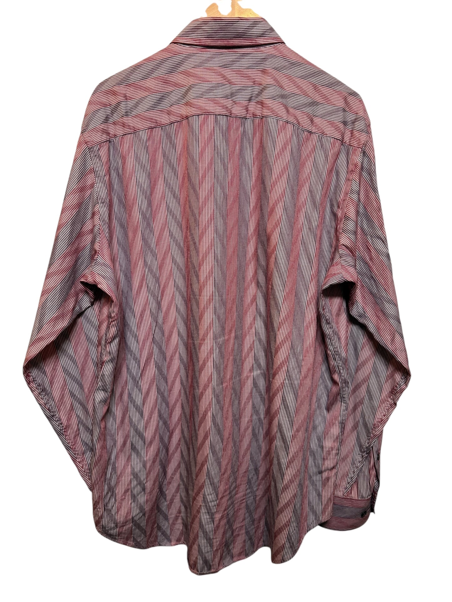 Bugatchi Mens Red Long Sleeved Shirt (Size XL)