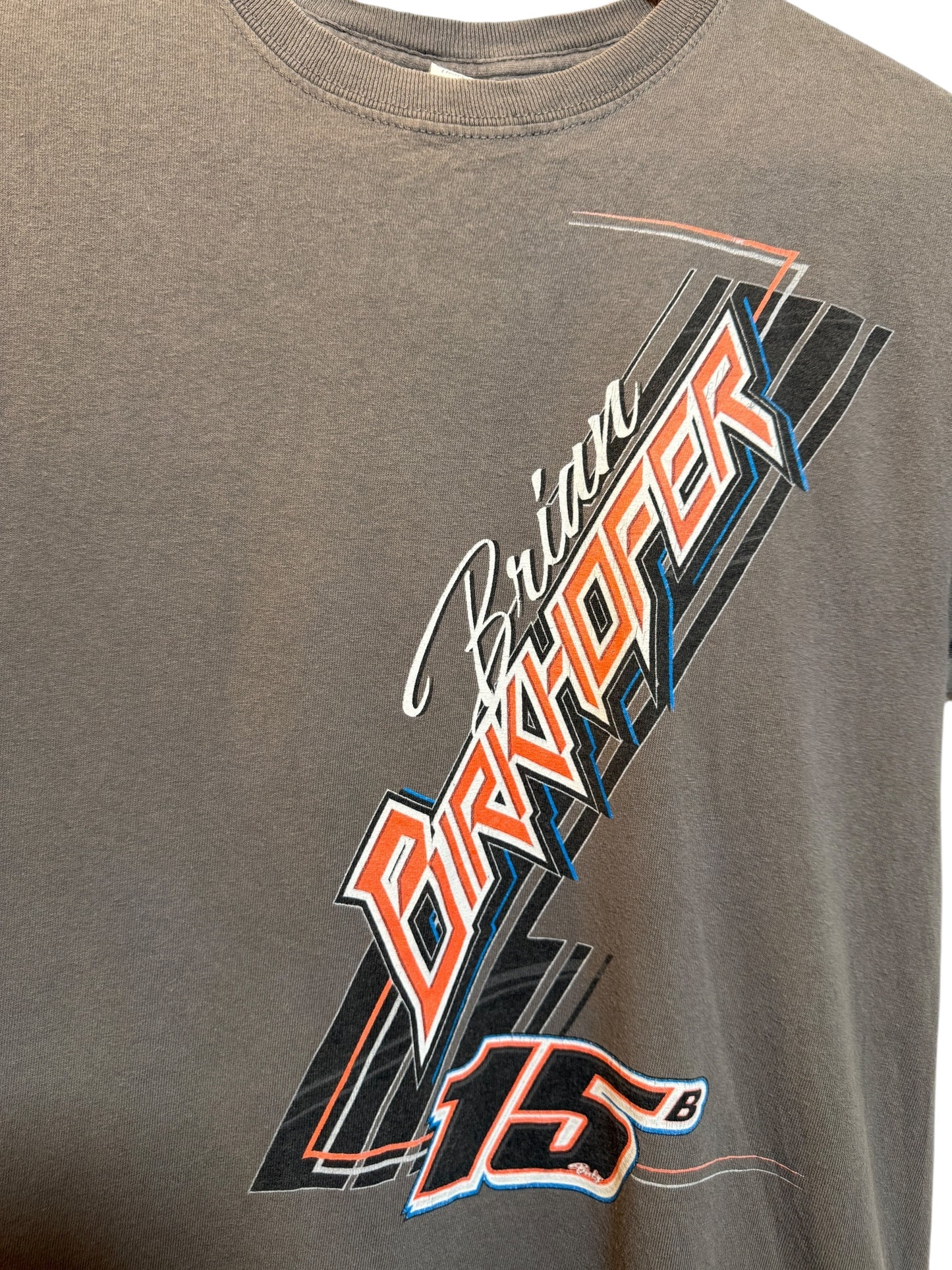 Brain Birkhover Mens Grey Racing T Shirt (Size S)