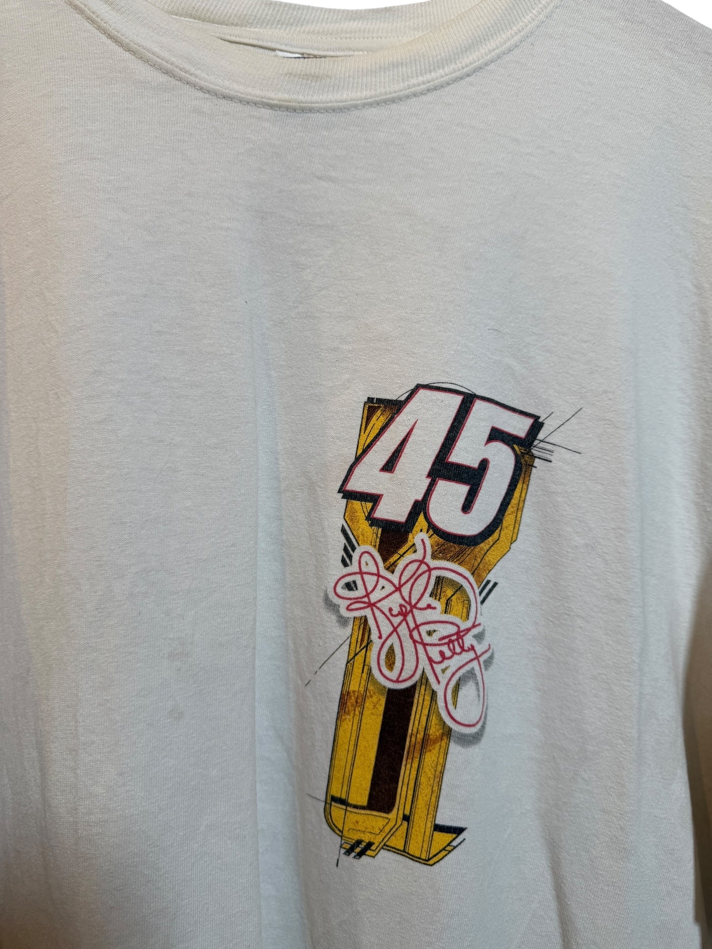 Kyle Petty Mens White T Shirt (Size XXL)