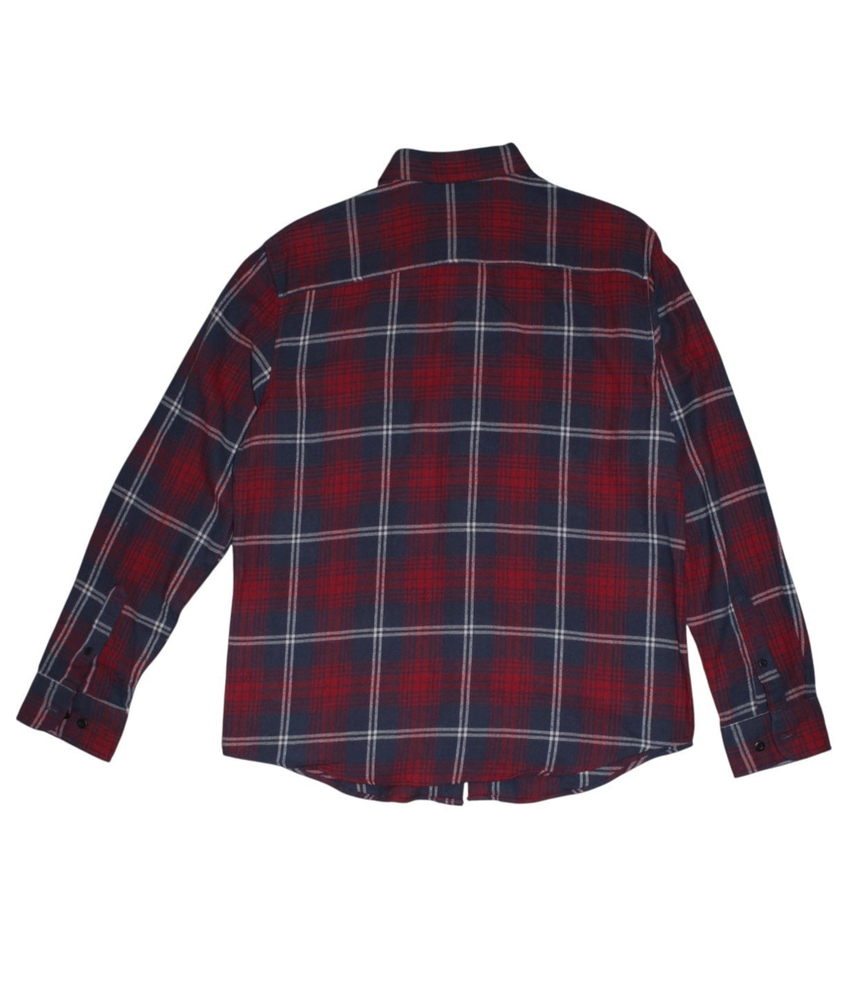 True Craft Mens Red Plaid Flannel Shirt (Size L)