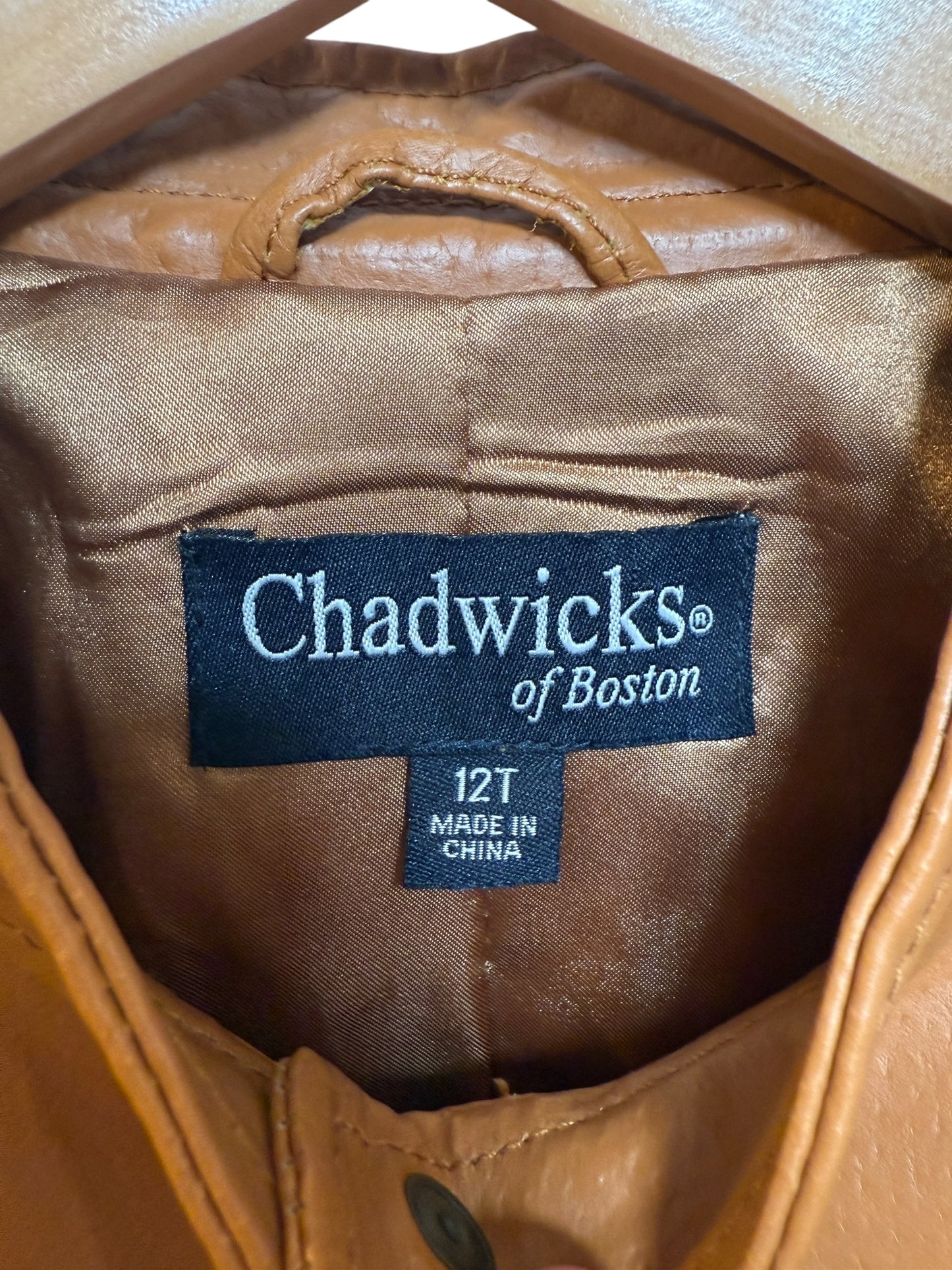 Chadwicks of Boston Women's Brown Leather Jacket (Size L)