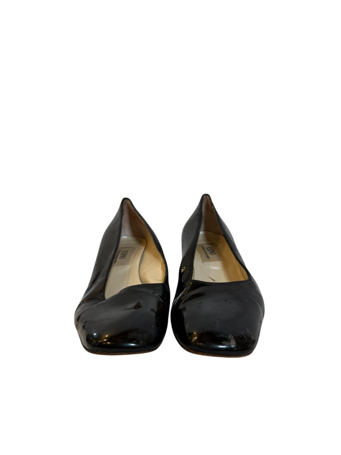 Esino Women's Black Patent Leather Heels (Size 4