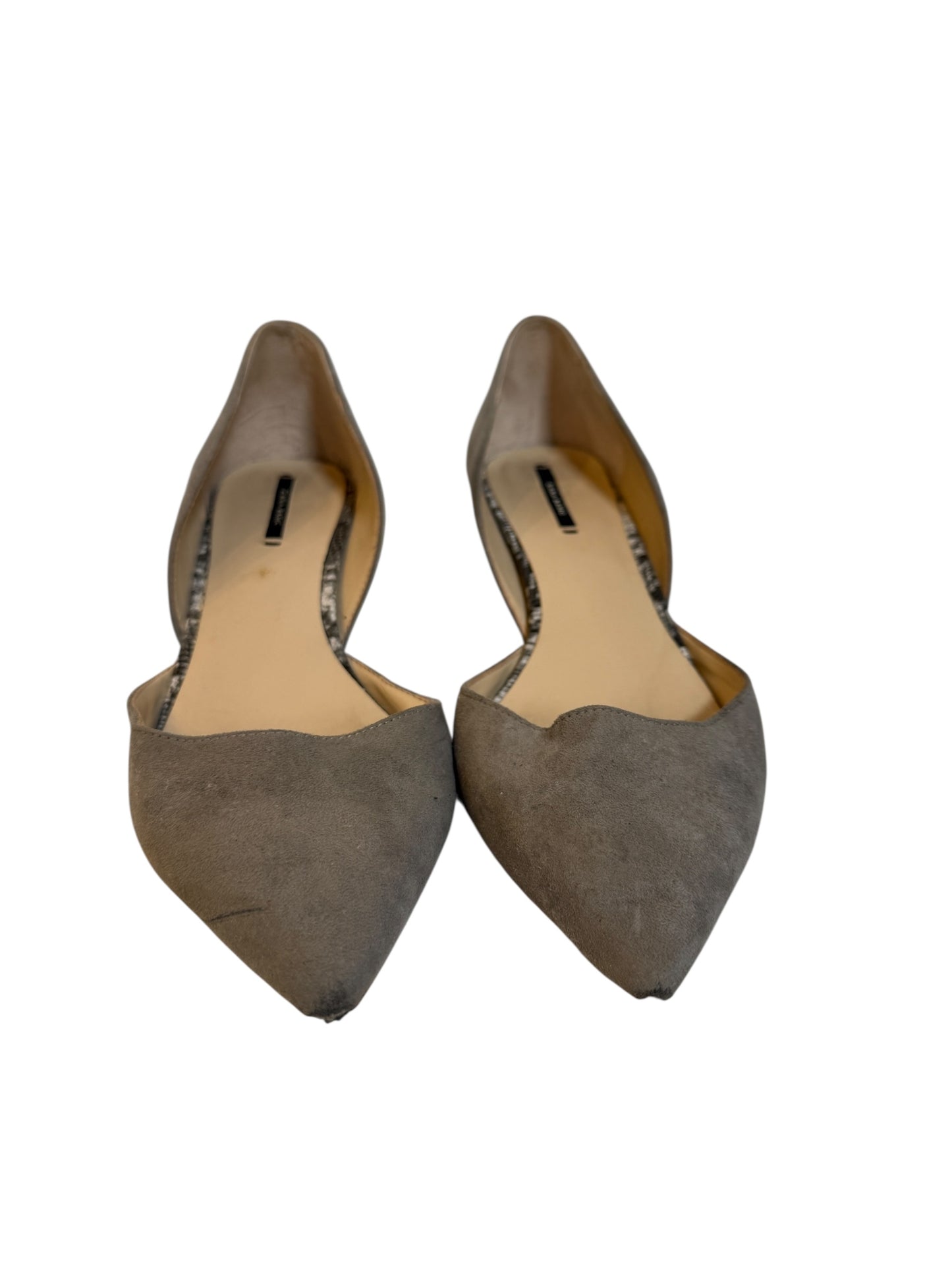 Grey Suede Kitten Heels (Size 7)