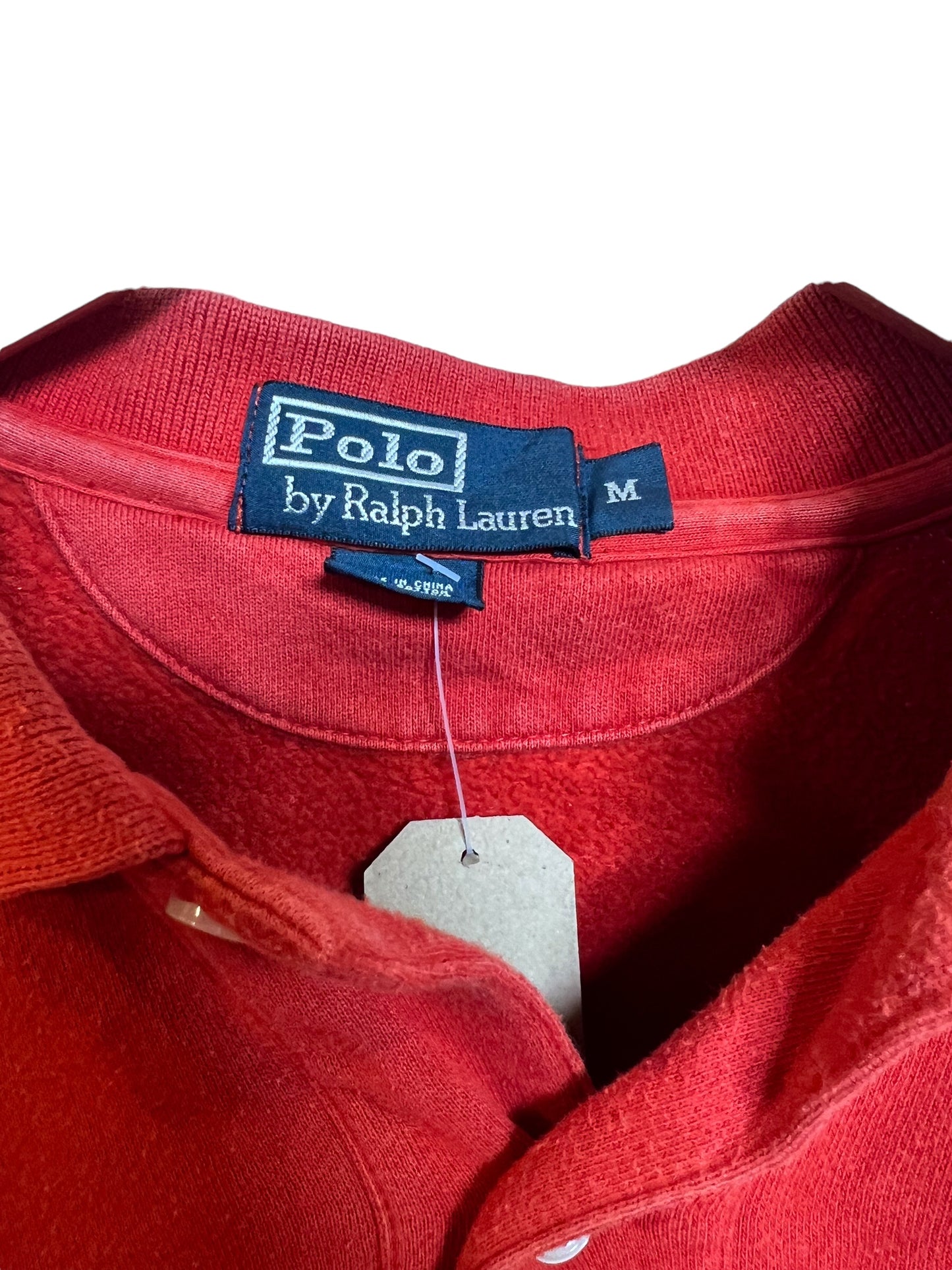 Ralph Lauren Red Long Sleeve Polo (Size L)