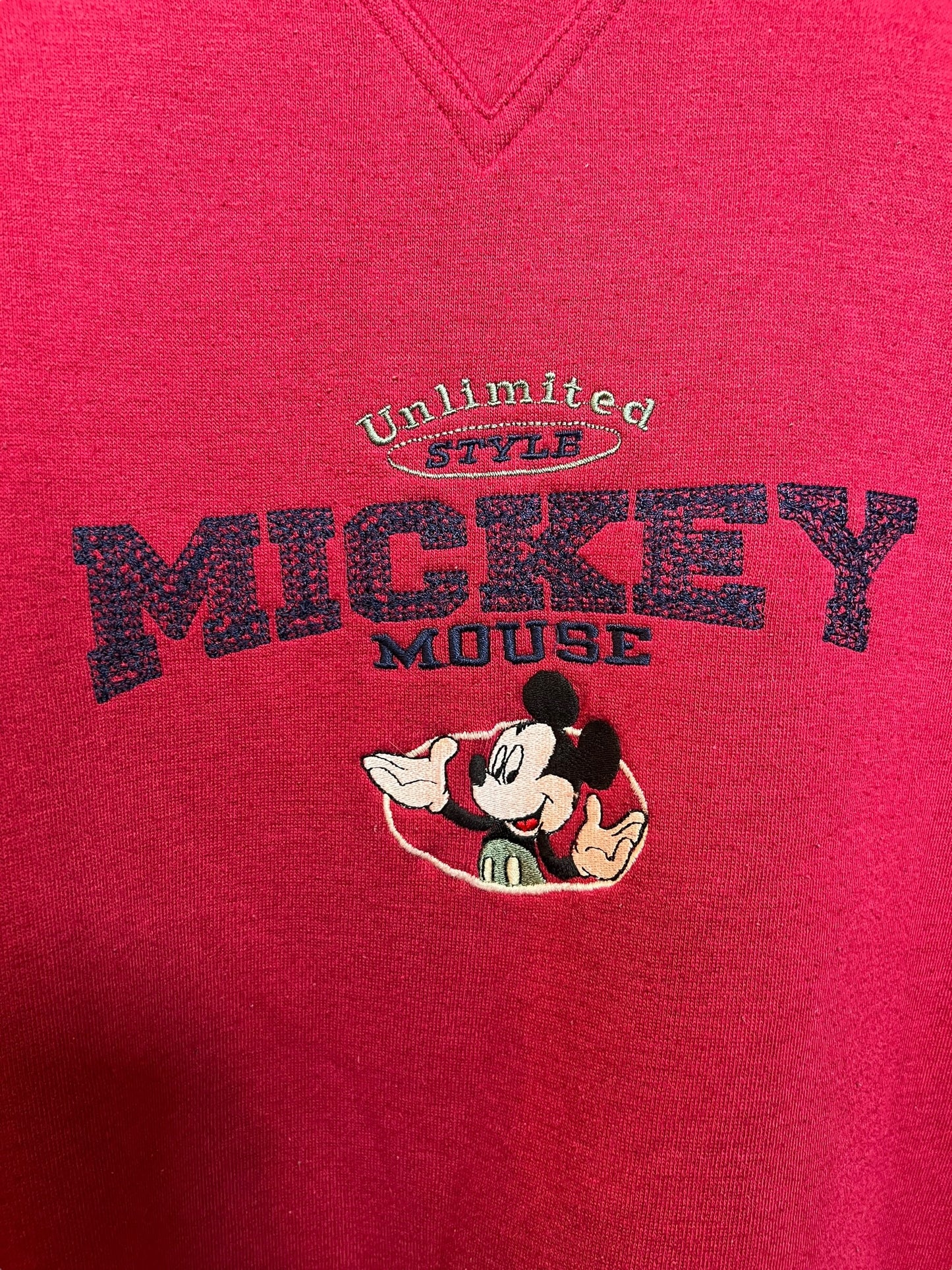Red and Navy Mickey Sweatshirt (Size L)