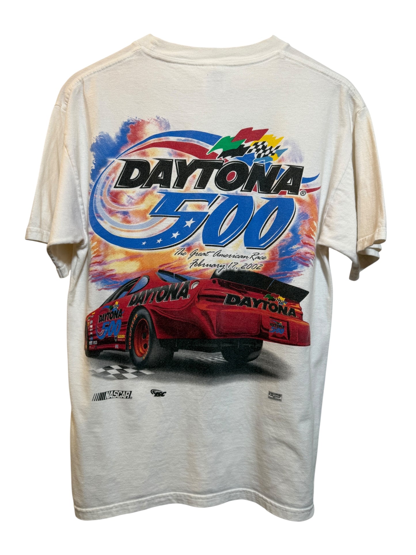 Daytona 500 Mens White T Shirt (Size L)