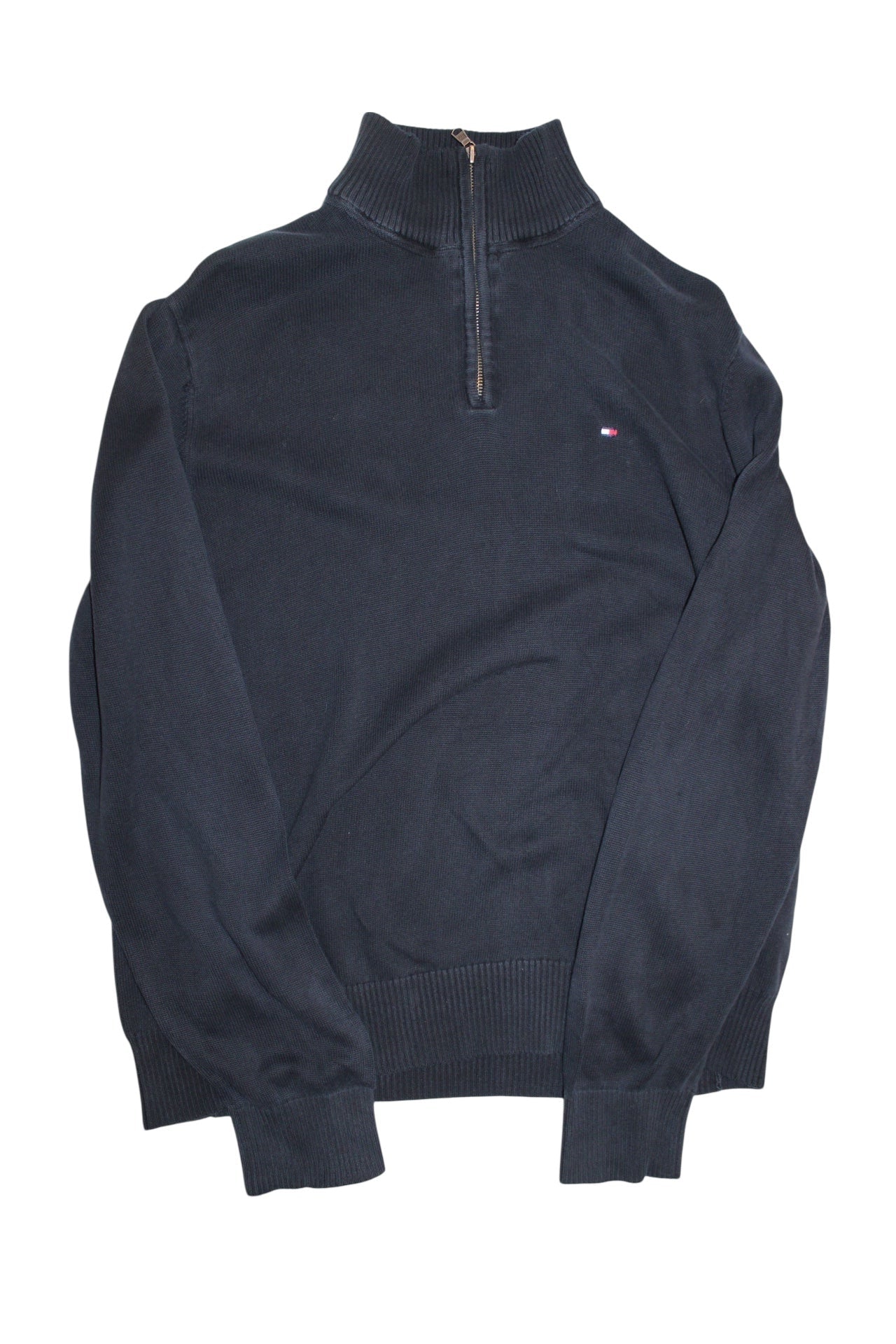 Tommy Hilfiger Mens Navy Quarter Zip (Size L)