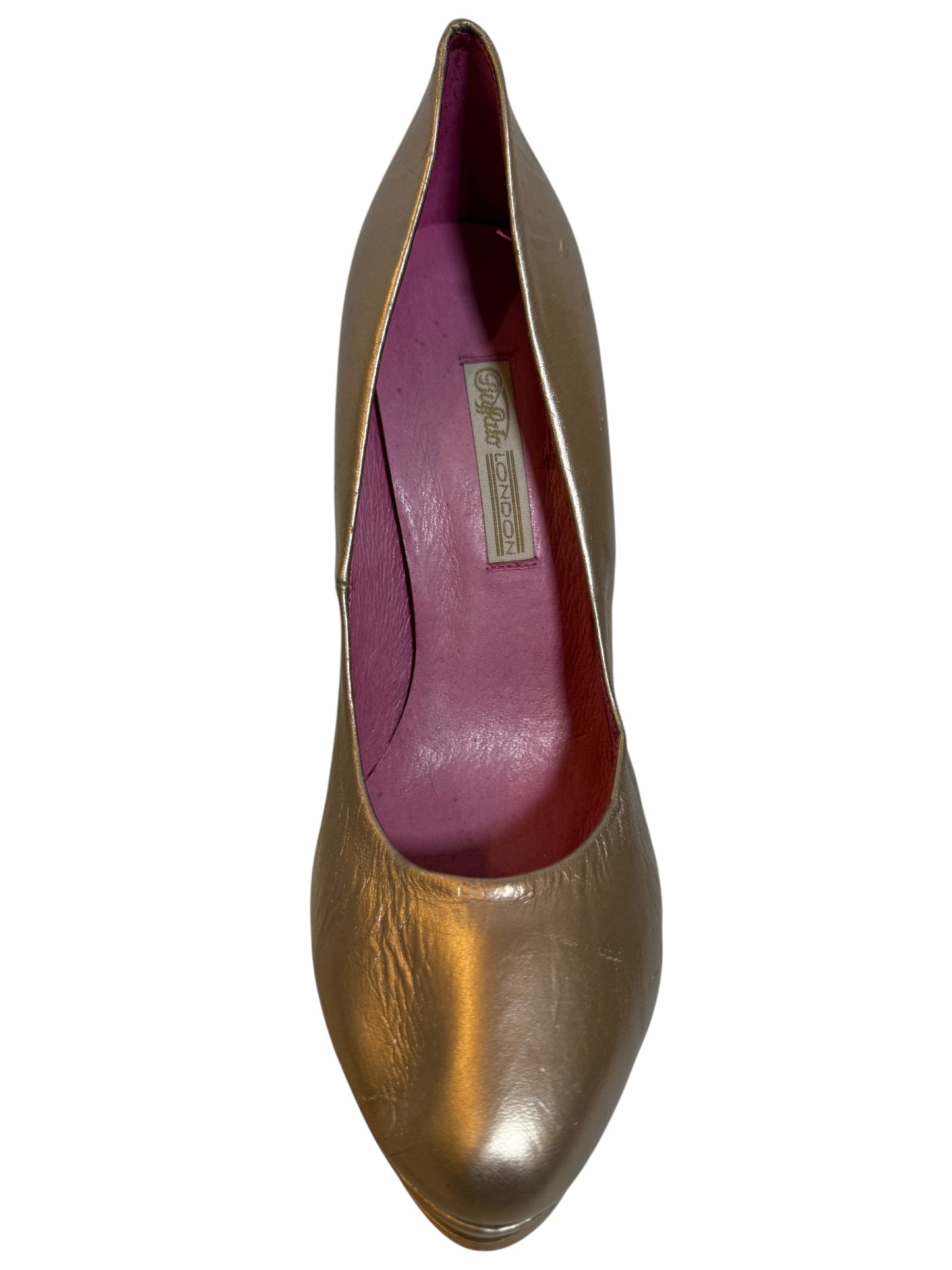 Buffalo London Gold High Heels (Size 7.5)