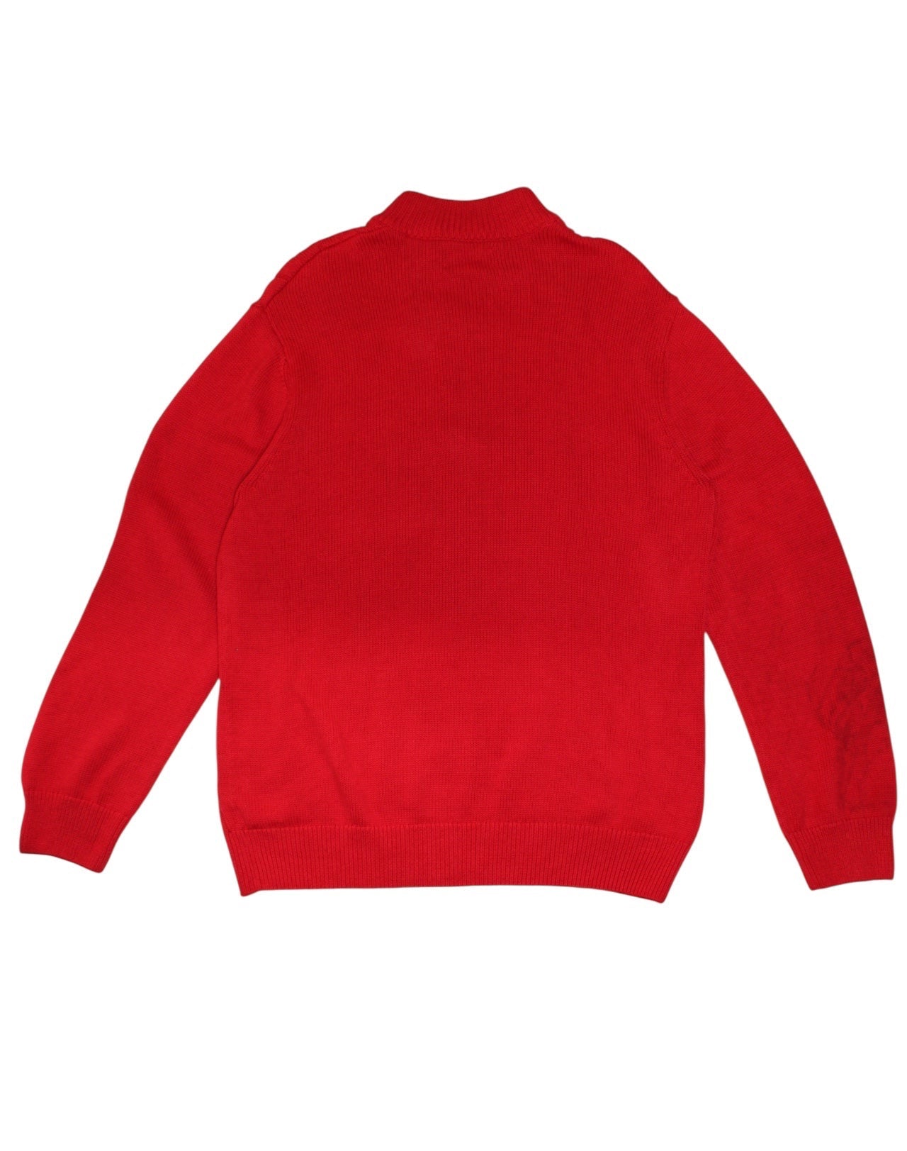 Chaps Ralph Lauren Mens Red Knitted Quarter Zip (Size XL)