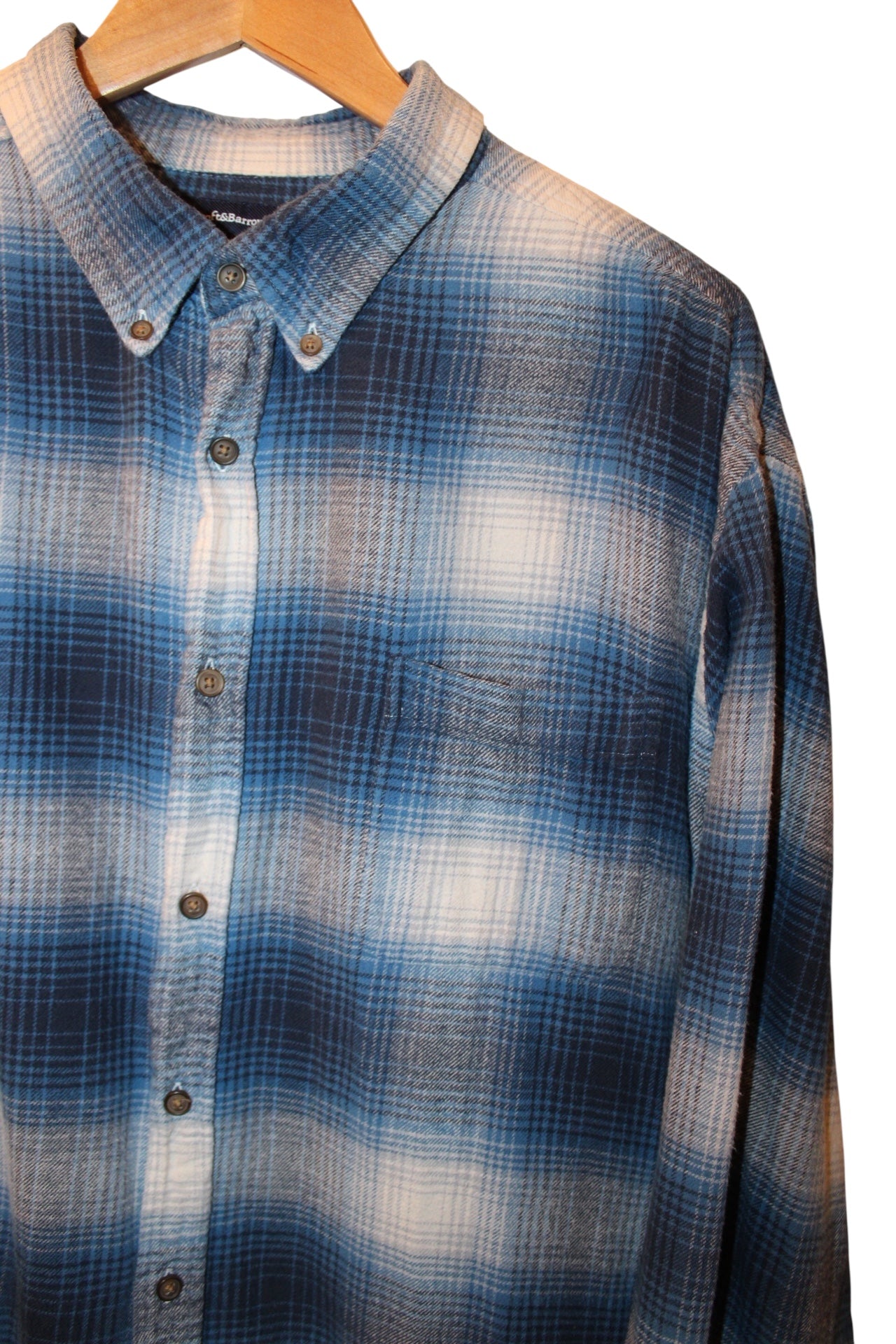 Croft & Barrow Mens Blue Flannel Shirt (Size XL)