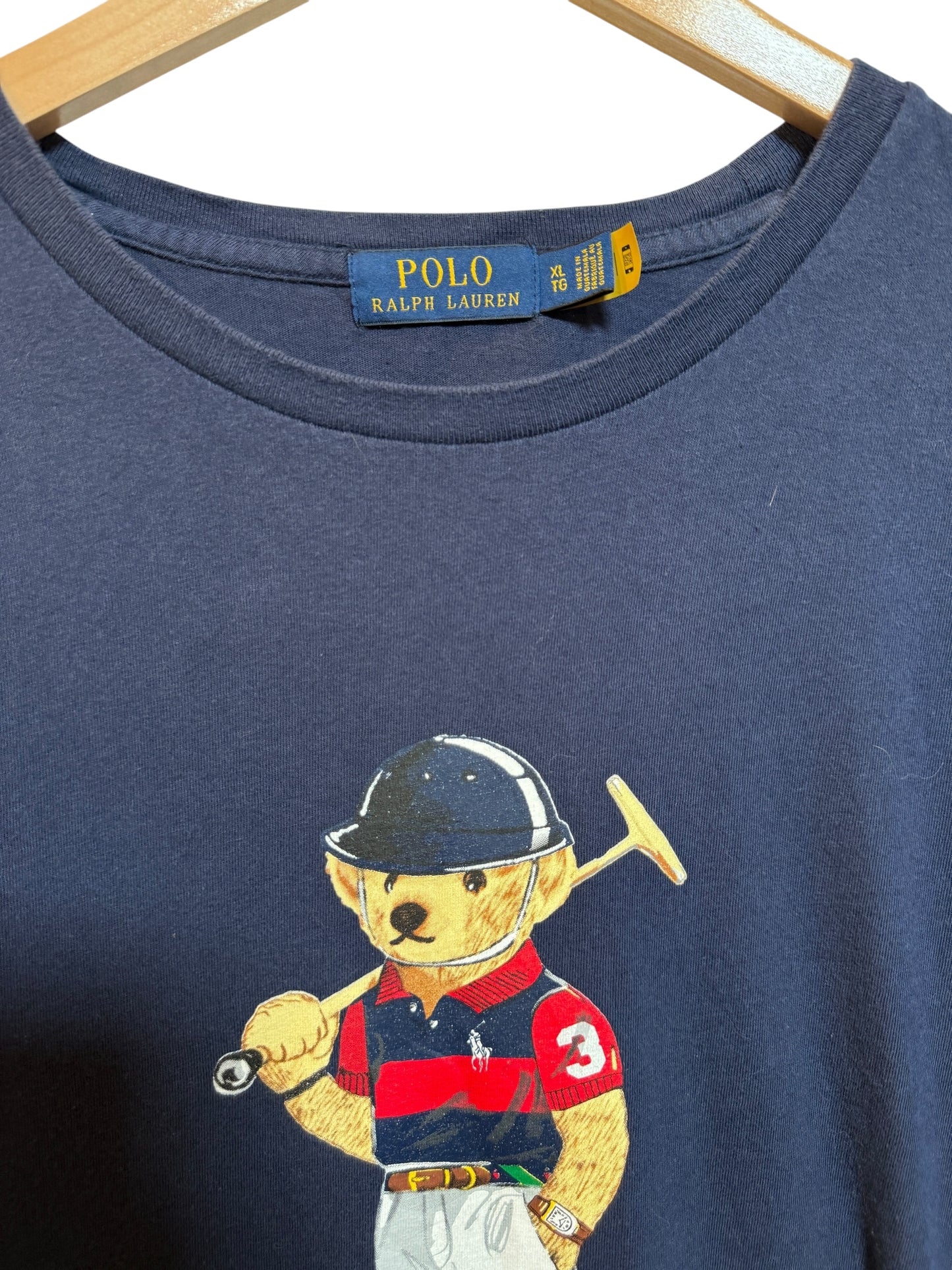 Polo Ralph Lauren Navy Bear Mens T Shirt (Size XL)