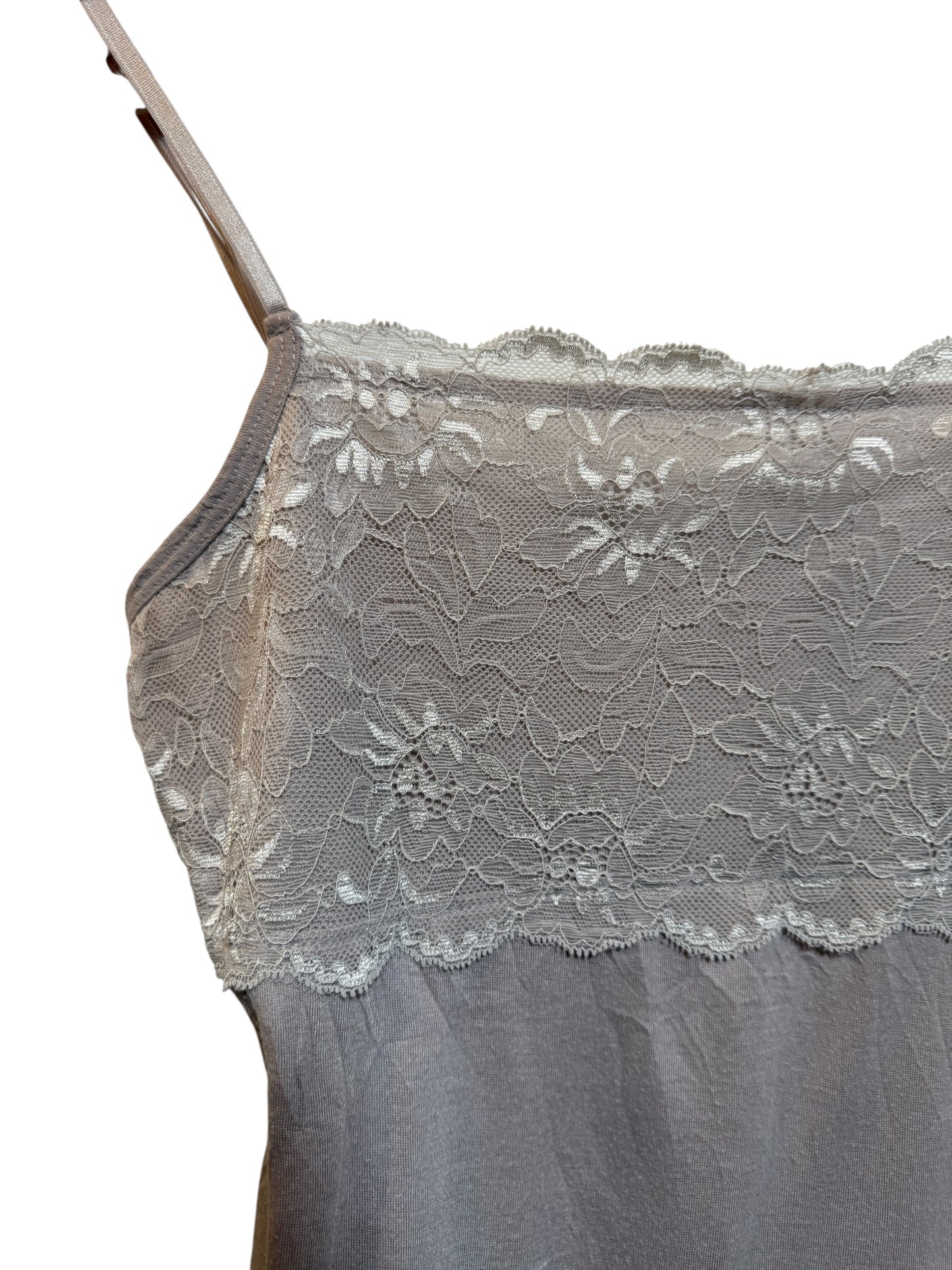 Maurices Women's Grey Lace Top (Size S)