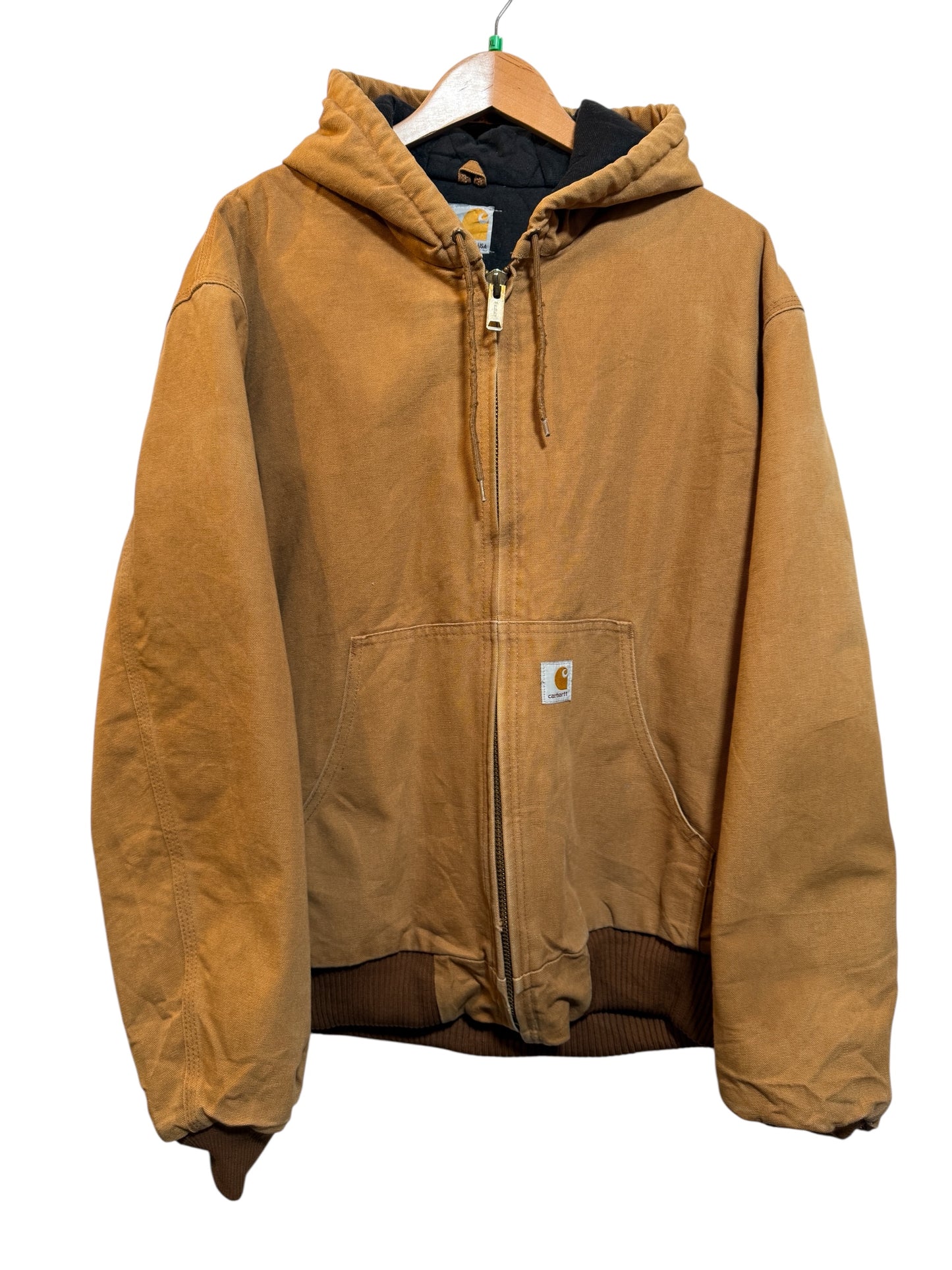 Carhartt Mens Beige Hooded Jacket (Size L)