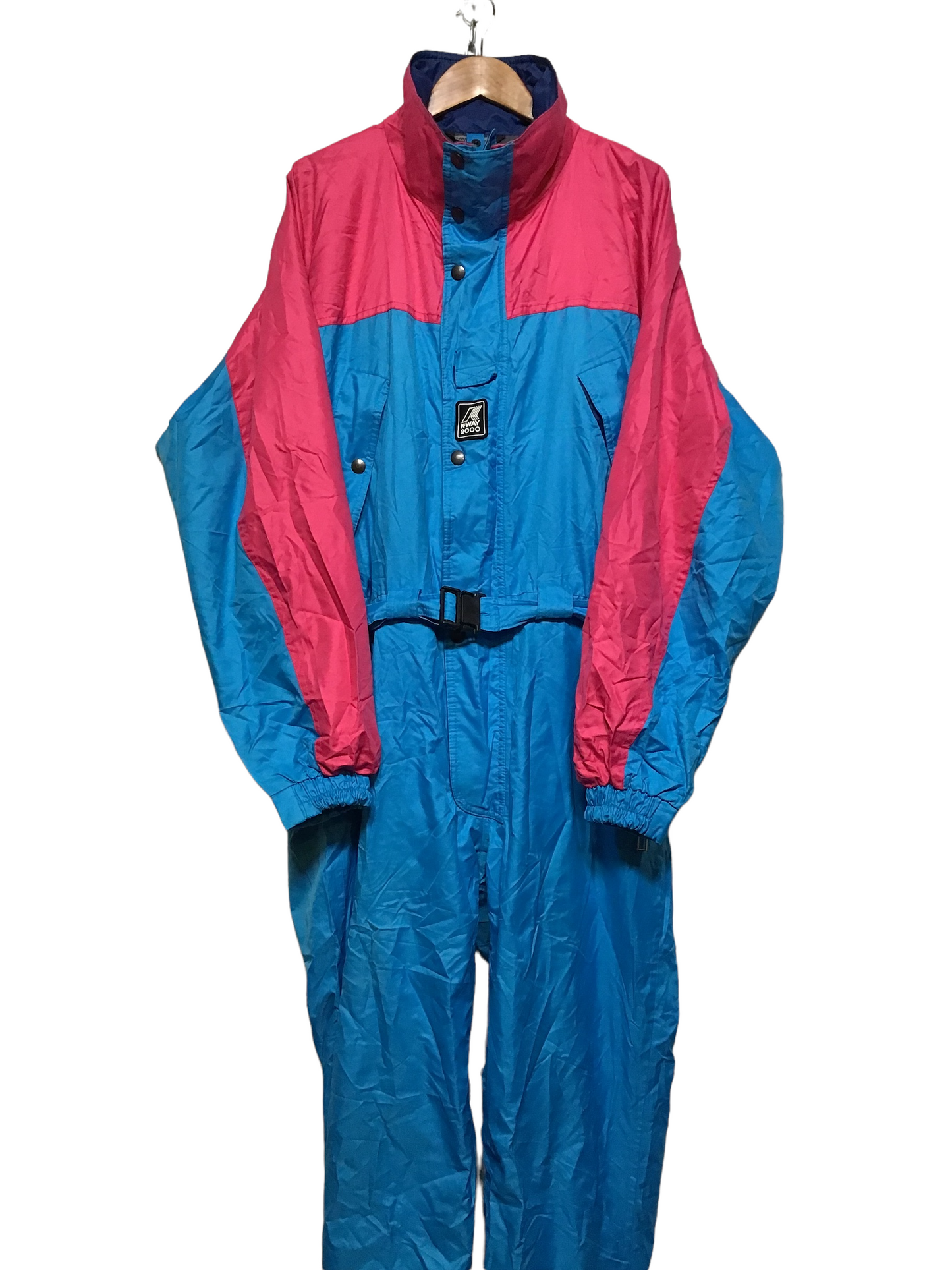 Pink And Blue K Way 2000 Ski Suit (Size XXL)