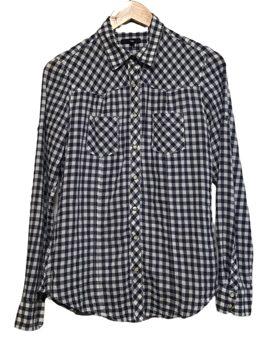 Gap Navy Checkered Shirt (Size M)